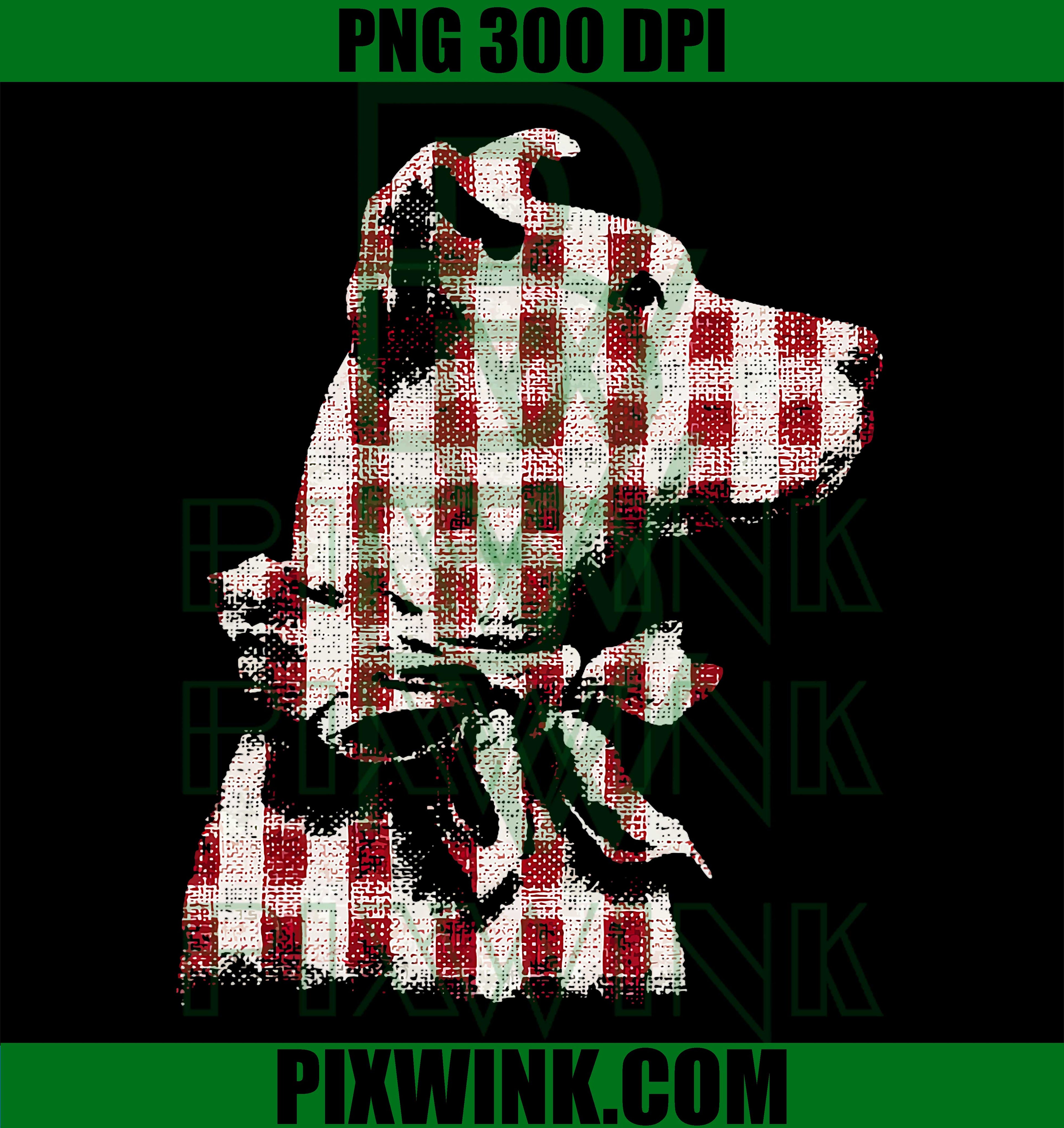 Rustic Pit Bull Dog with Bow Coquette, Farmhouse Christmas PNG