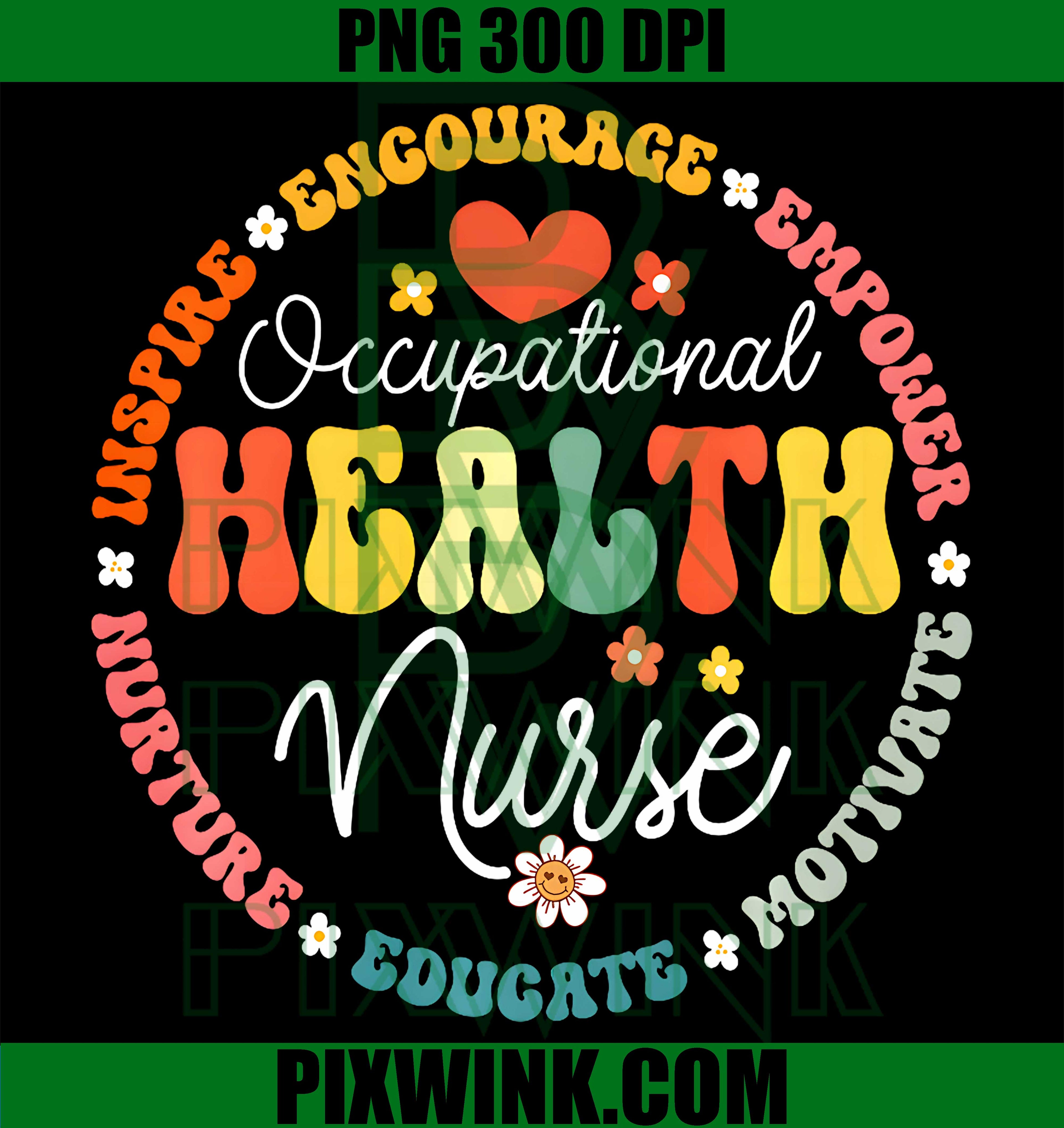 Groovy Occupational Health Nurse PNG, Nursing Student Graphic PNG