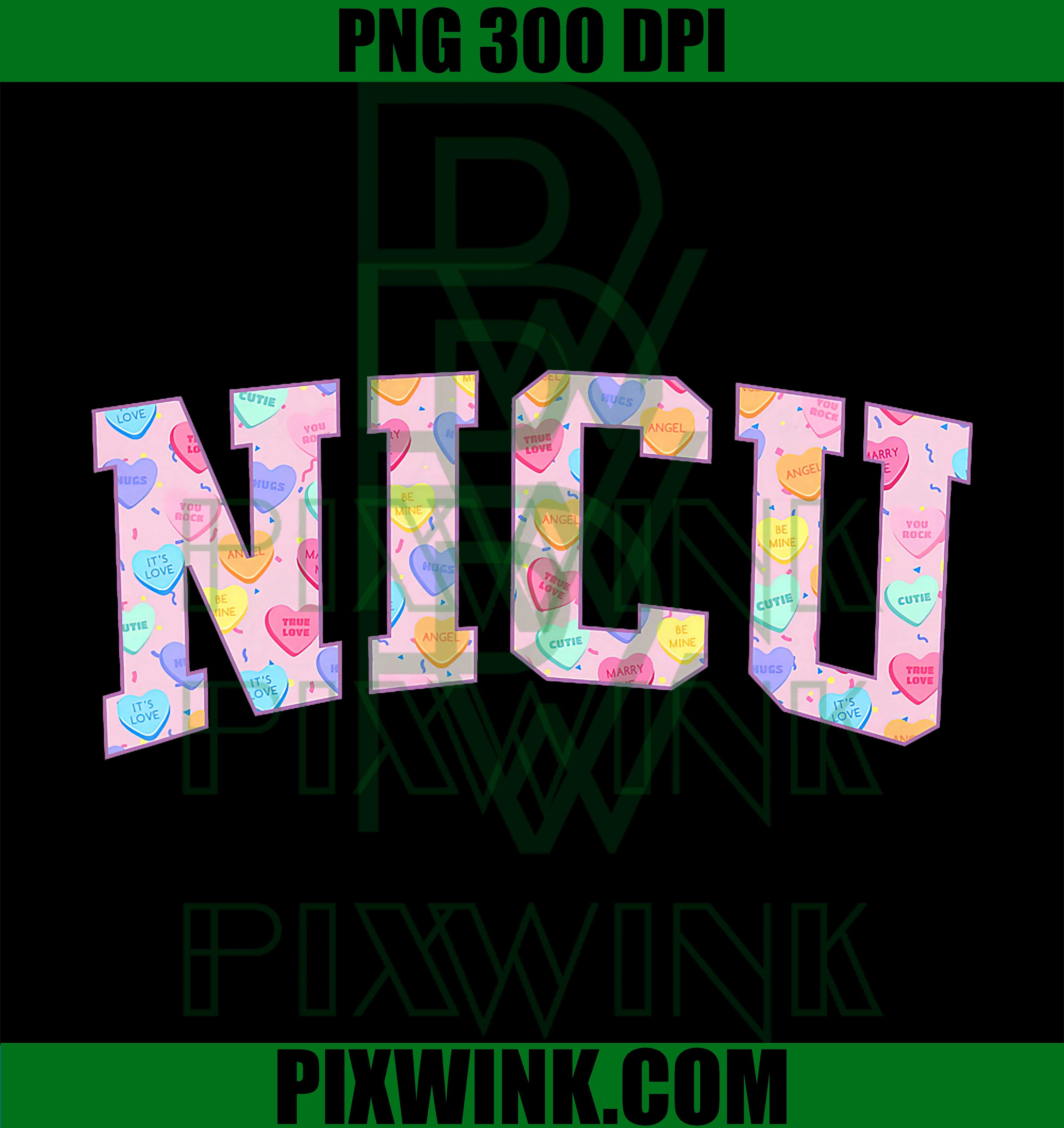 NICU Nurse Heart PNG, Valentines Day Neonatal Intensive Care Unit PNG