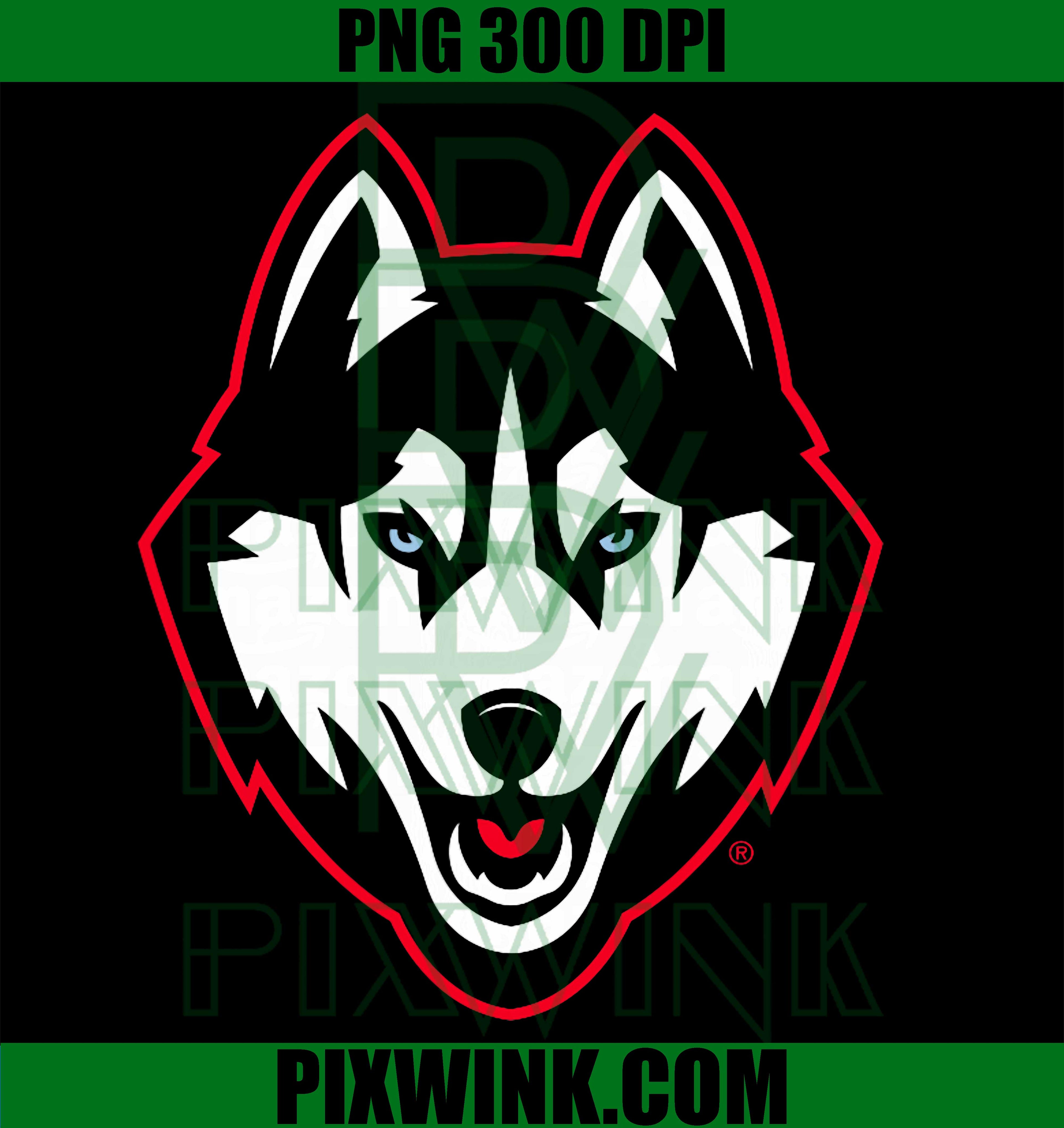 UConn Huskies PNG, University Mascot PNG, College Sports Design PNG
