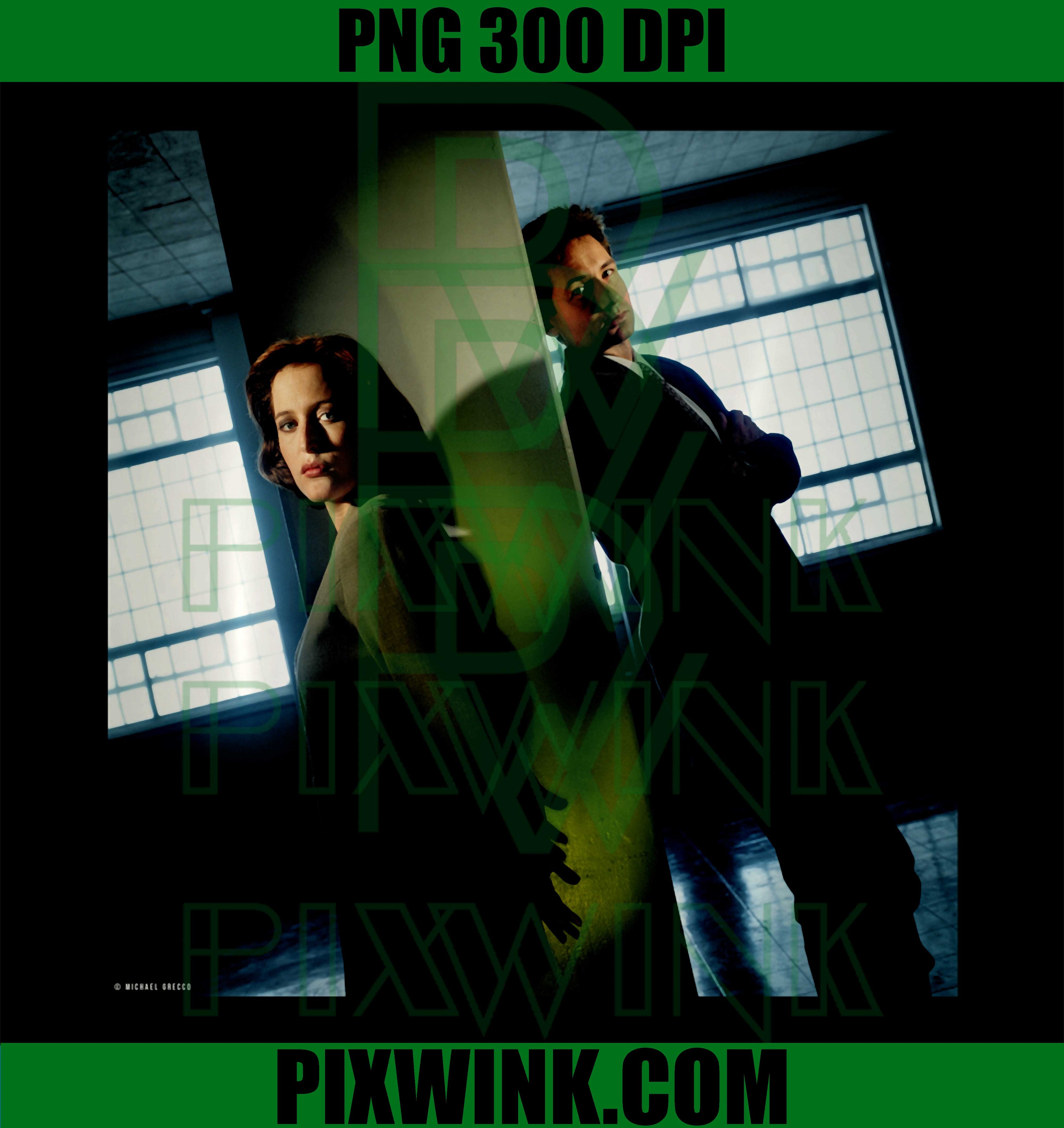Mulder And Scully X Files PNG, Duchovny Anderson Michael Grecco PNG