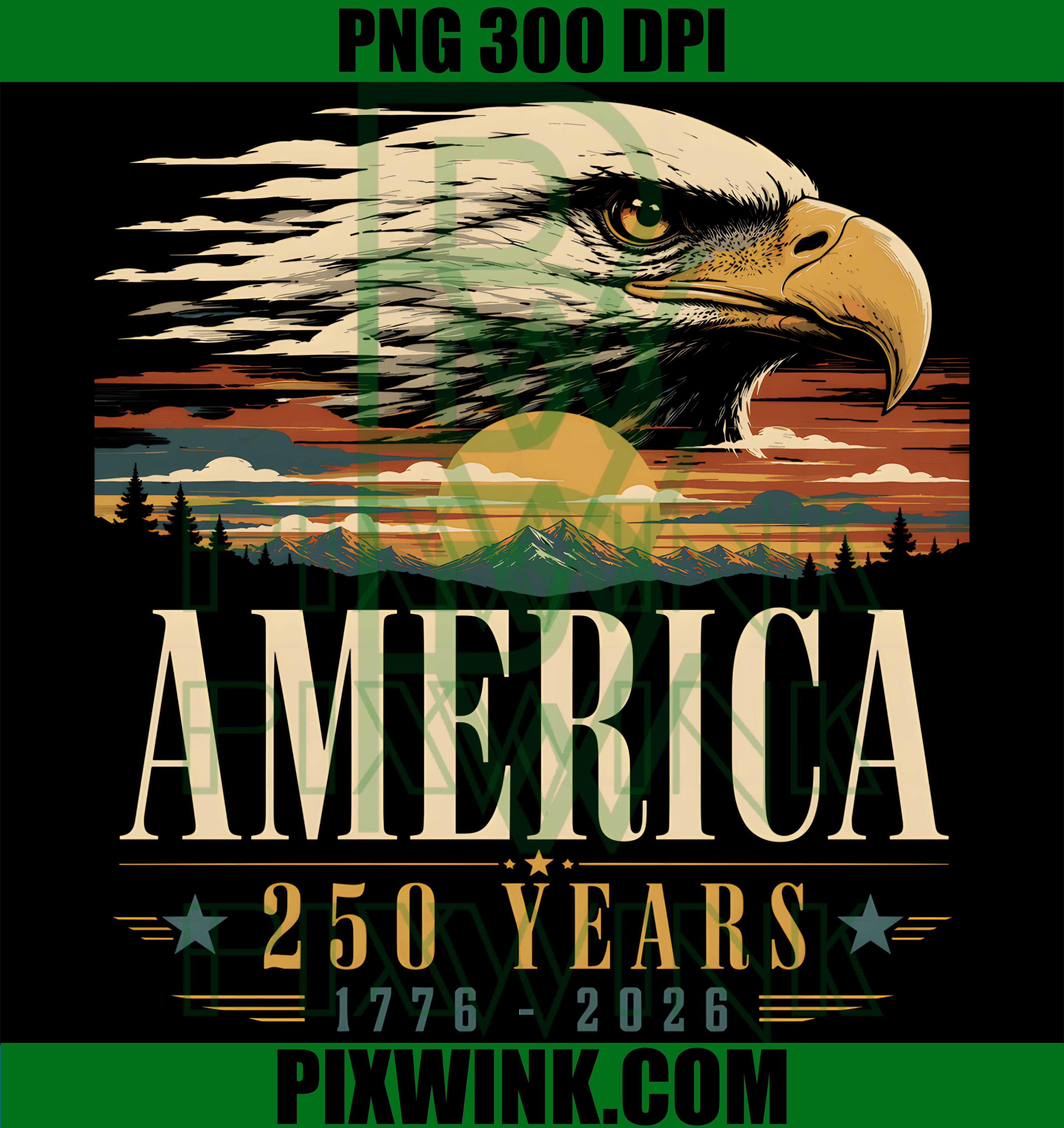America Retro PNG, 250 Years Anniversary PNG, USA 1776 2026 PNG