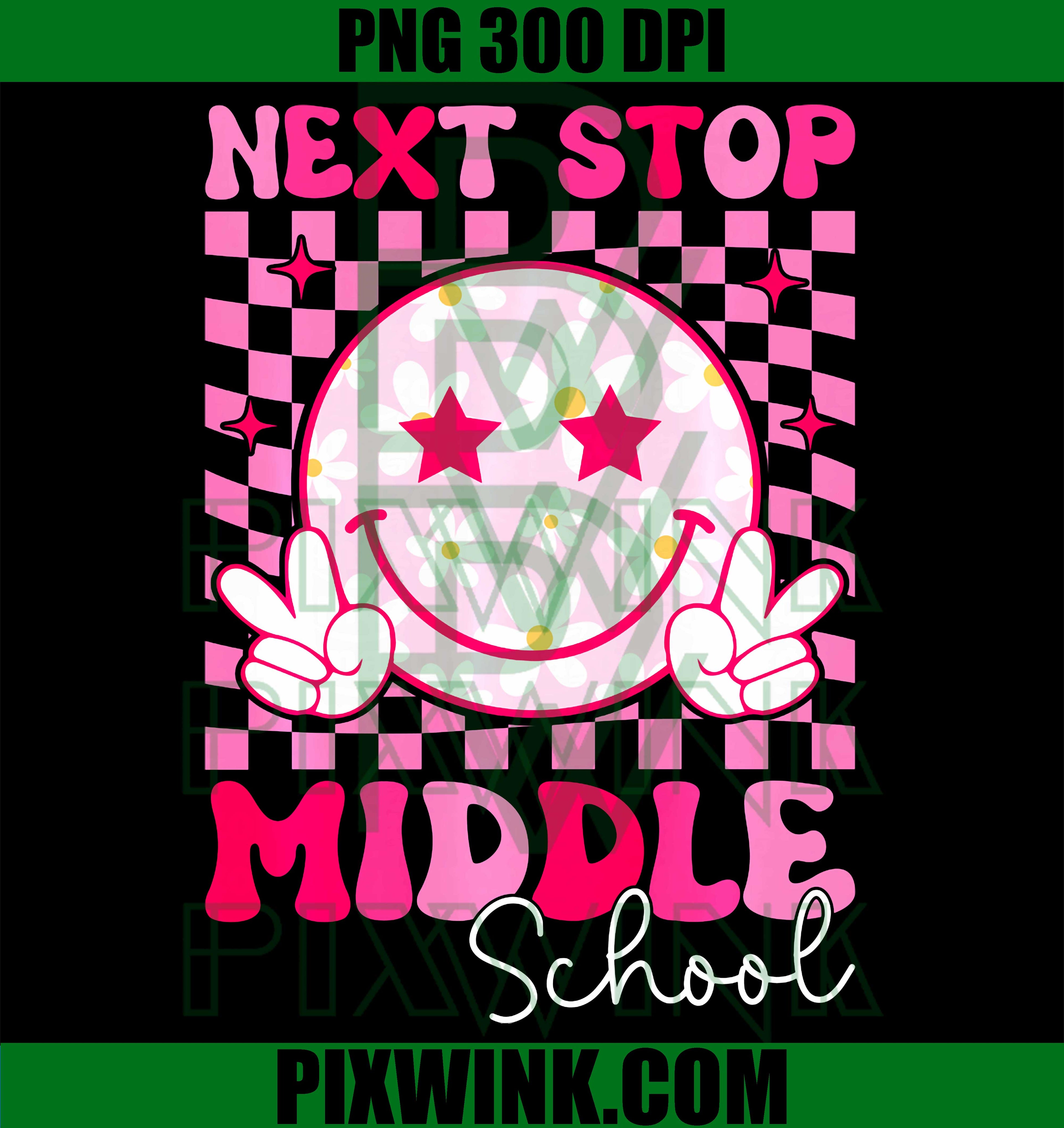 Middle School Graduation PNG, Groovy Elementary School Quote PNG