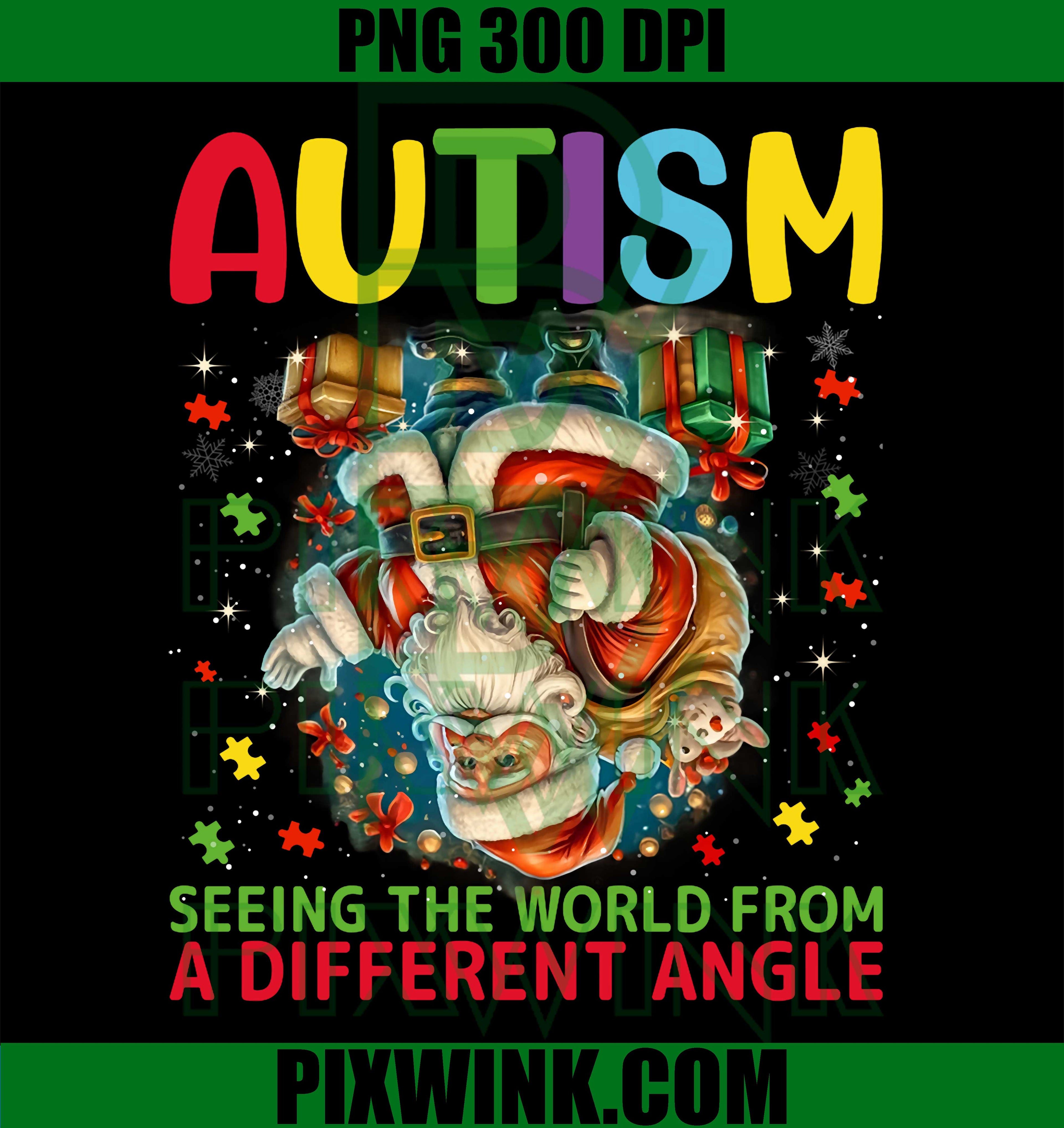 Autism Christmas Autistic Xmas Day Love Autism Awareness PNG