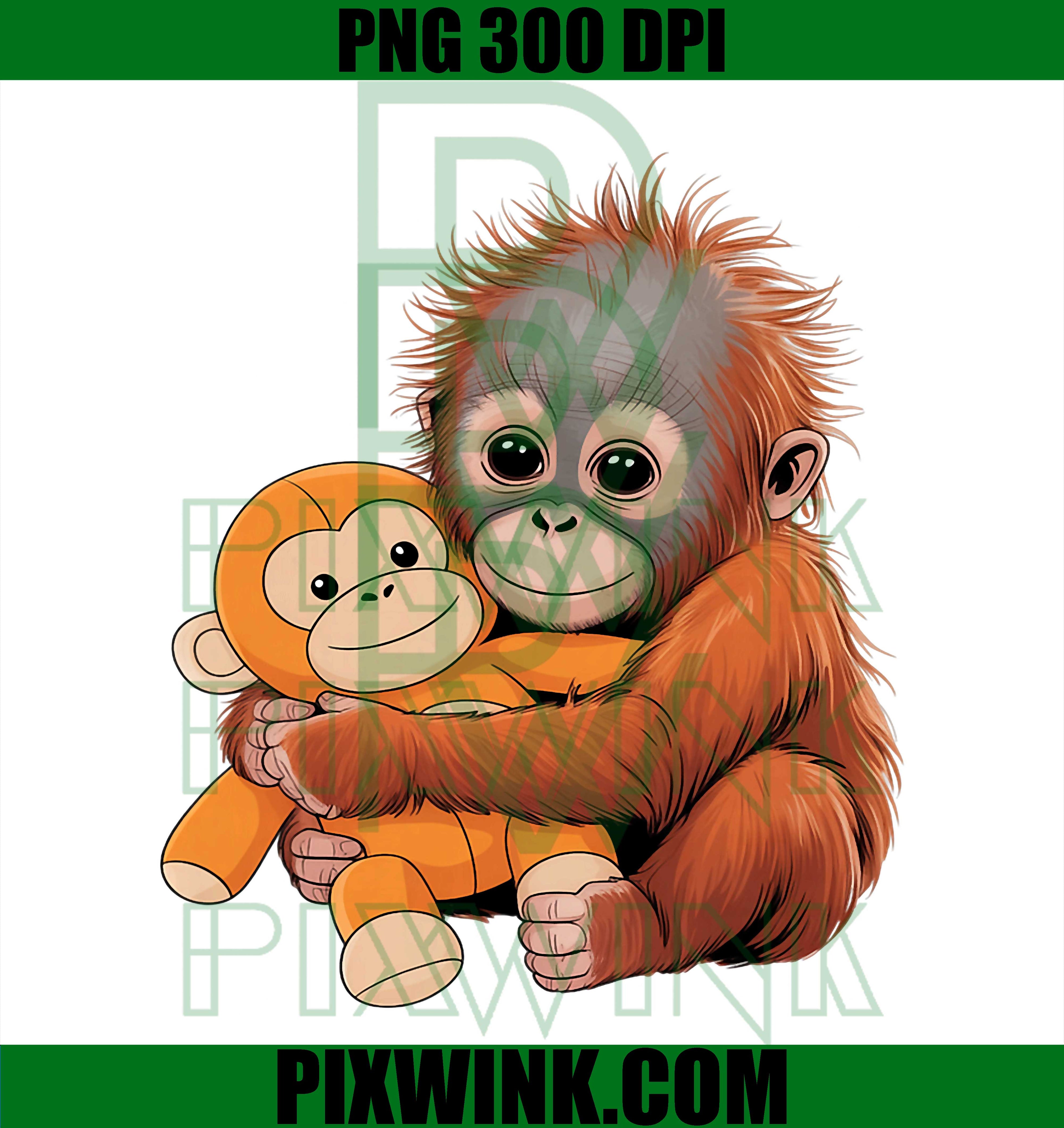 Punch Monkey Cute Baby PNG, Funny Animal Meme Design PNG