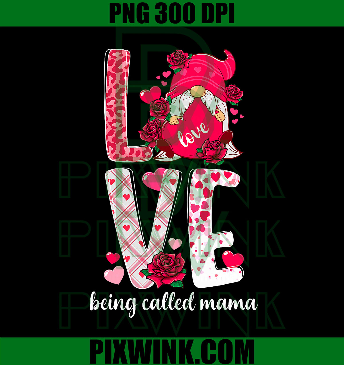 Love Being Called Mama Valentine, Valentines Day Mother PNG
