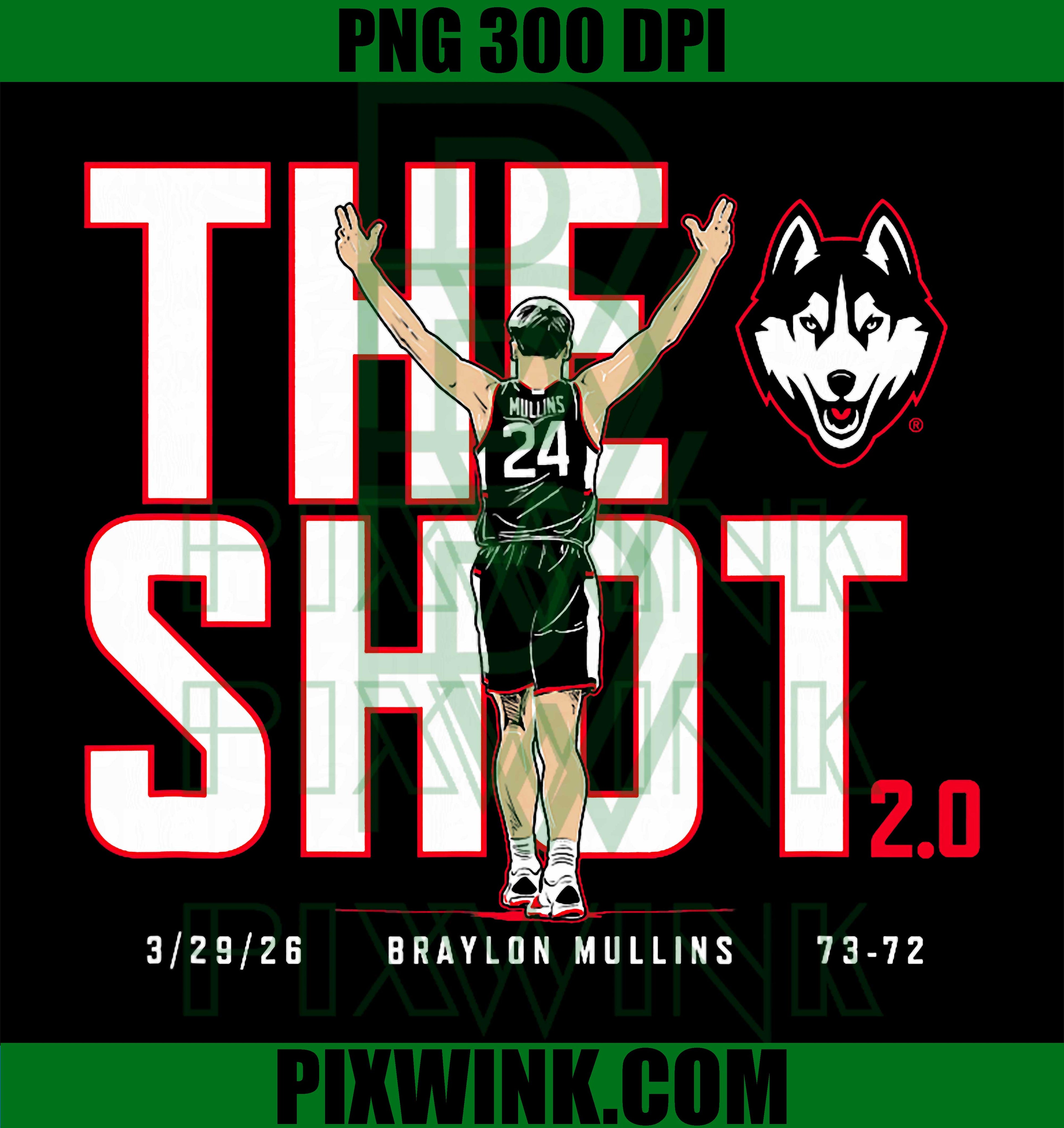 Braylon Mullins Shot 2.0 UConn Huskies Tee, UConn PNG, Huskies PNG