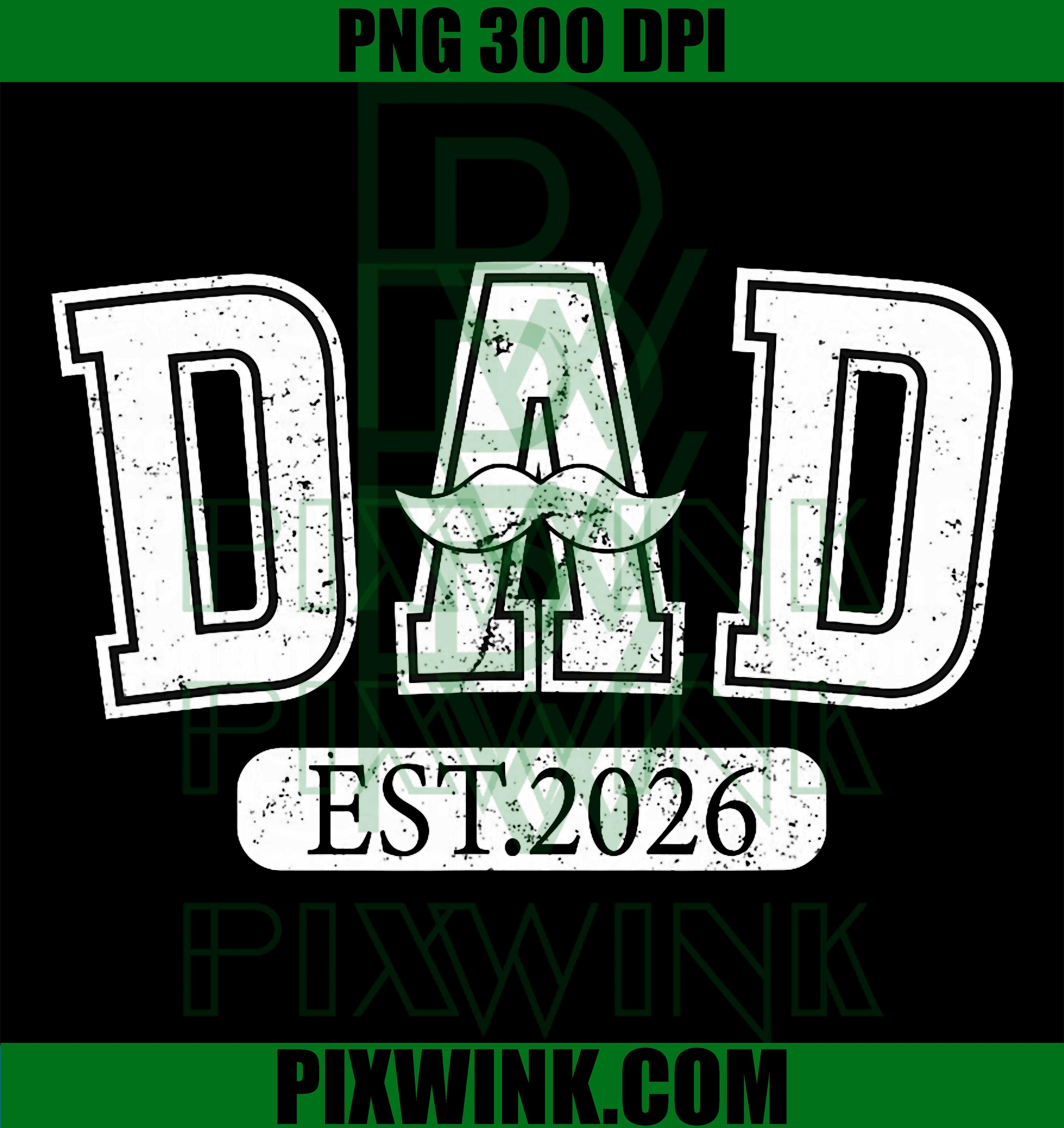 Promoted To Dad Est 2026 PNG, New Dad Fathers Day Loading Retro PNG