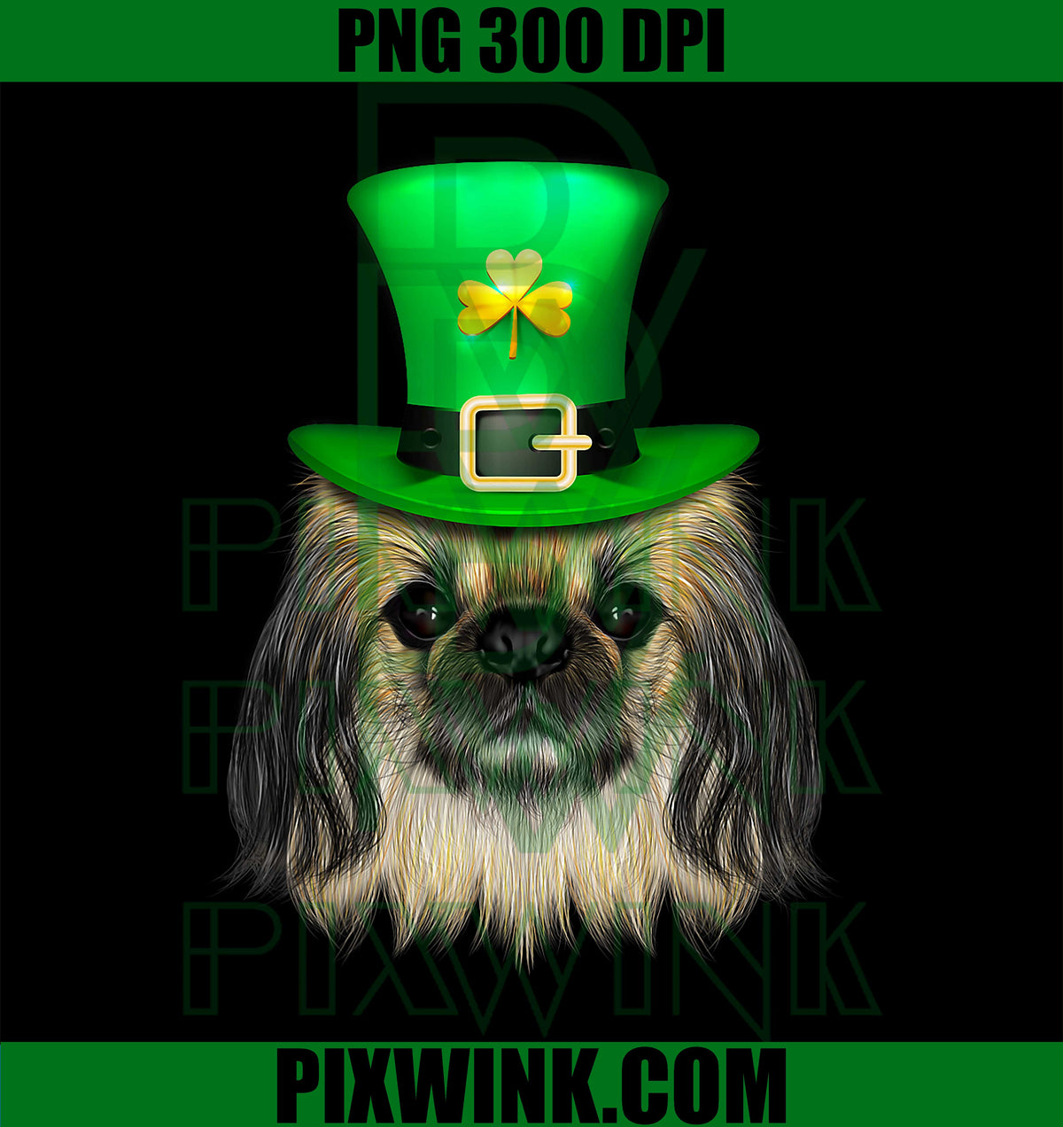 Pekingese Leprechaun Hat, Funny St. Patrick’s Day Dog Lover PNG