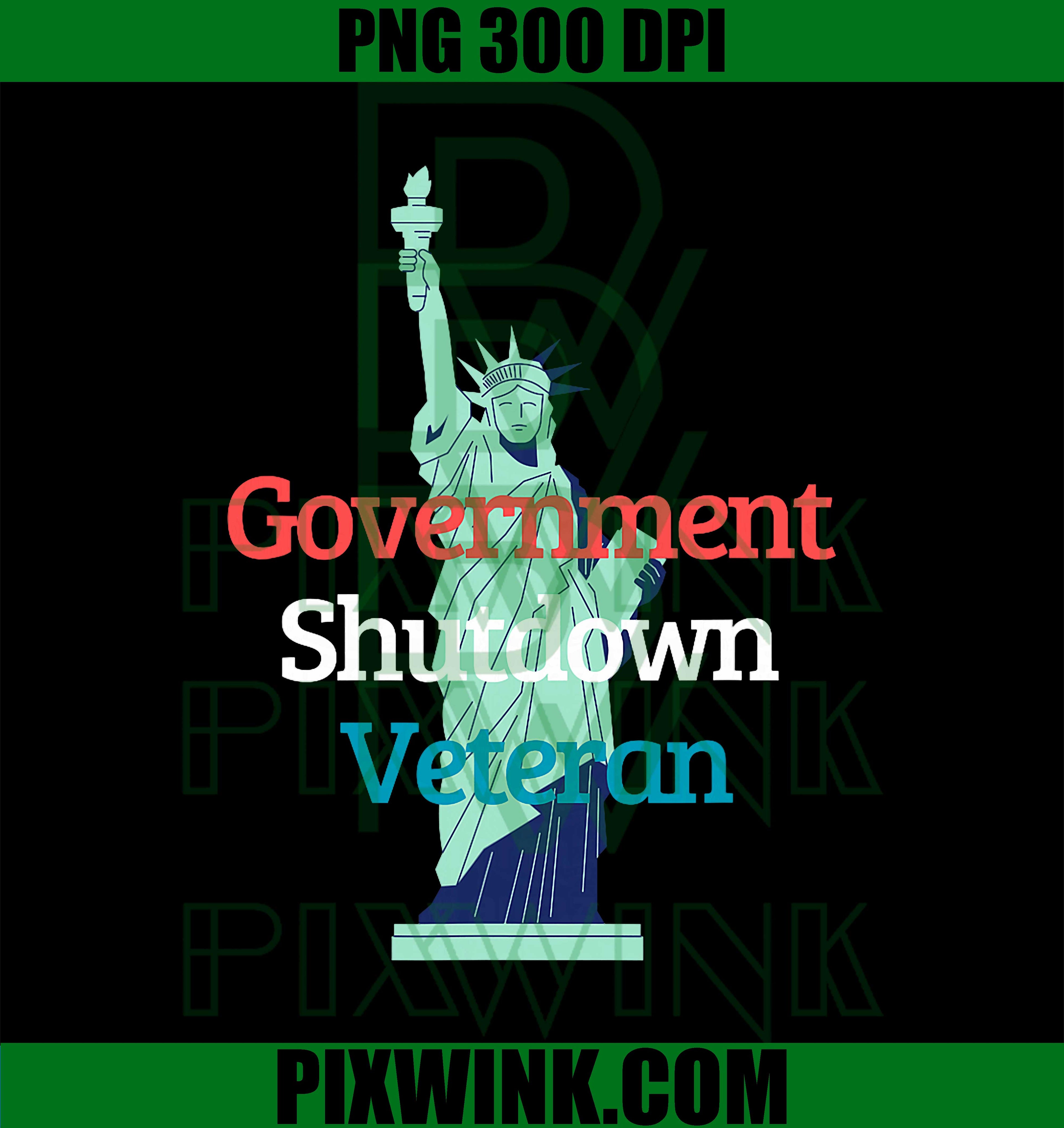Government Shutdown Veteran PNG, Political Humor Art PNG