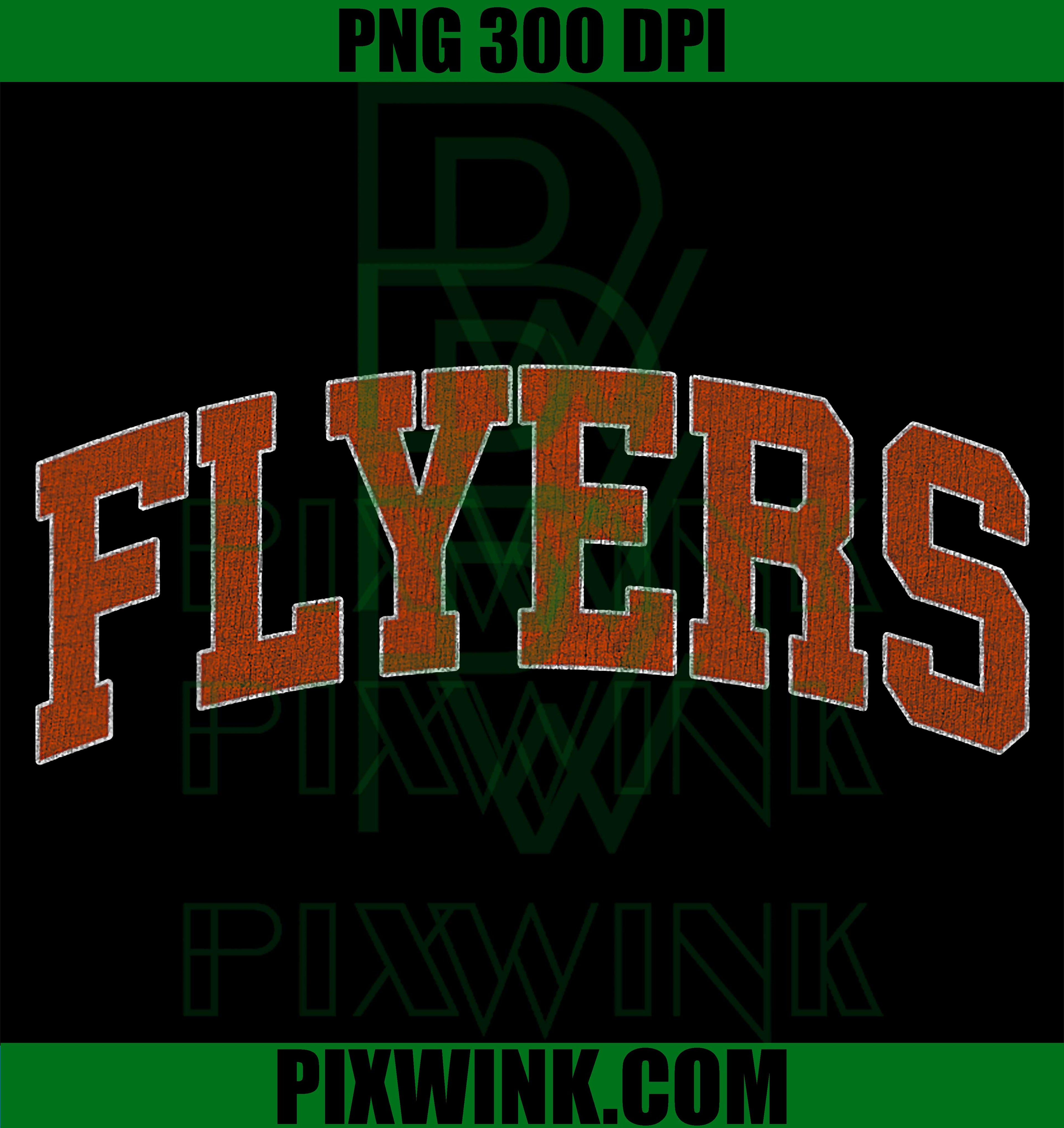 Flyers Vintage PNG, Retro Sports Team PNG