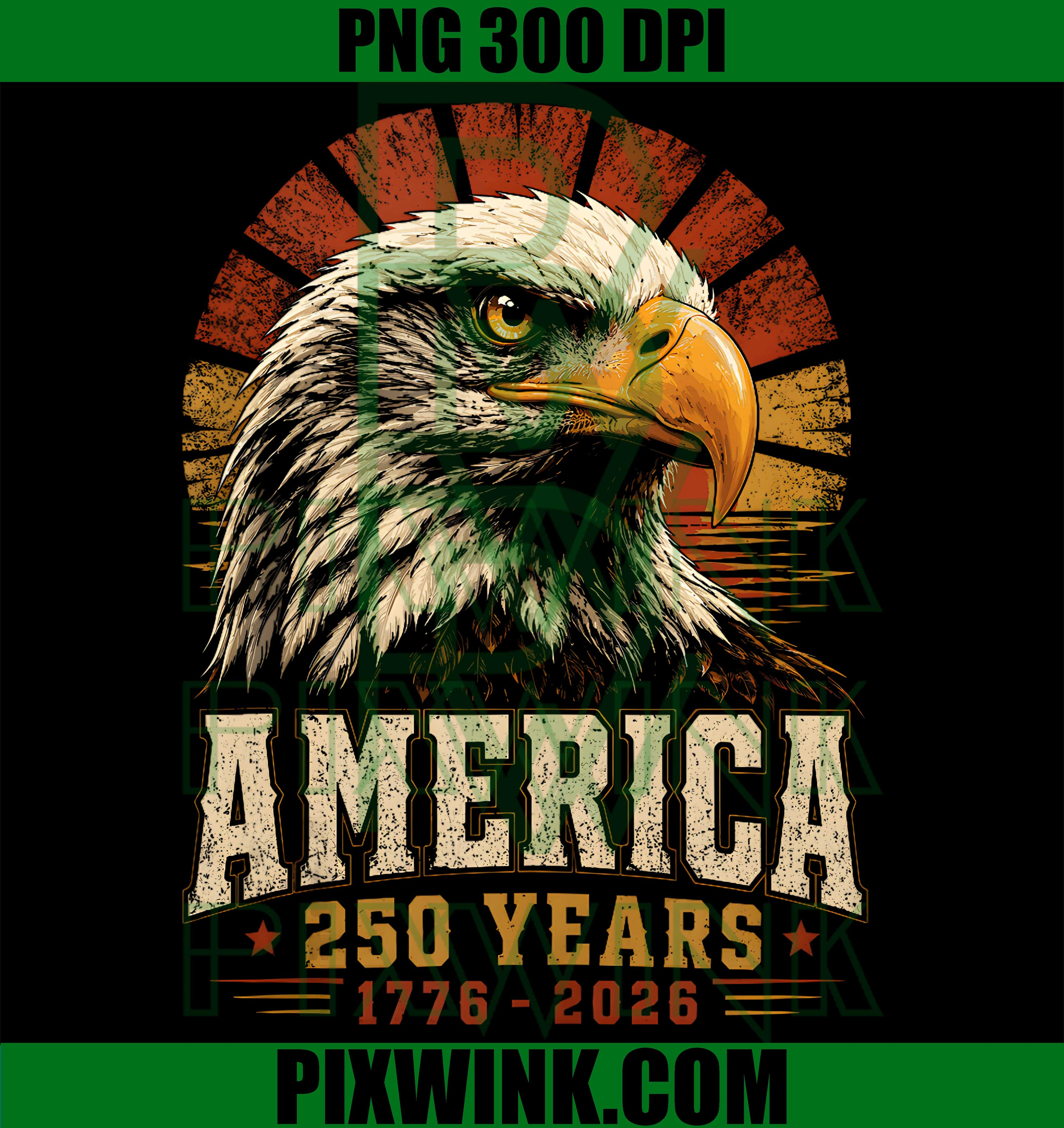 America Retro PNG, 250 Years Anniversary PNG, USA 1776 2026 PNG