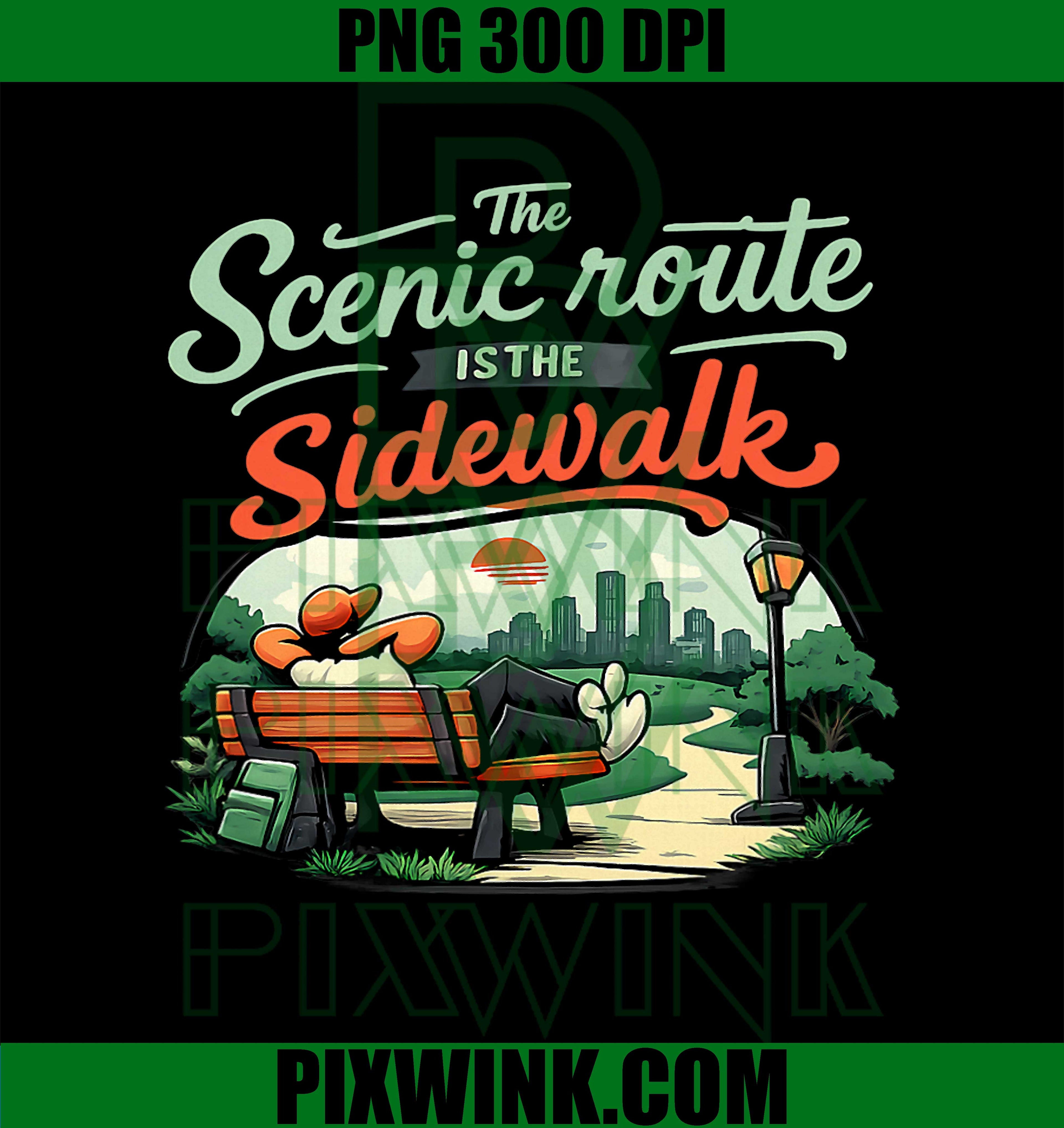 Scenic Route Sidewalk PNG, Local Pride Badge Design PNG

