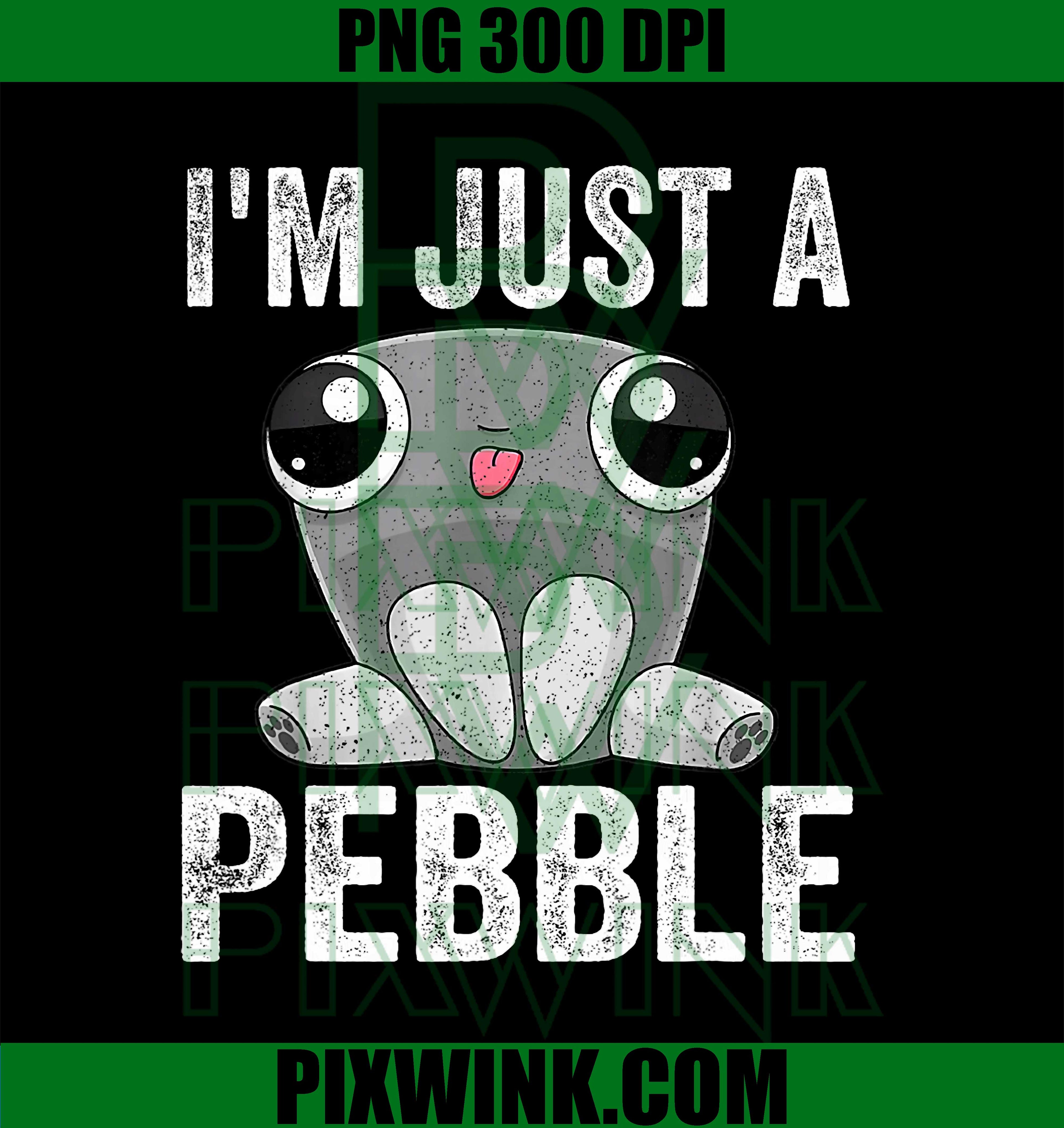 I'm Just a Pebble PNG, Cute Kawaii Rock Character PNG