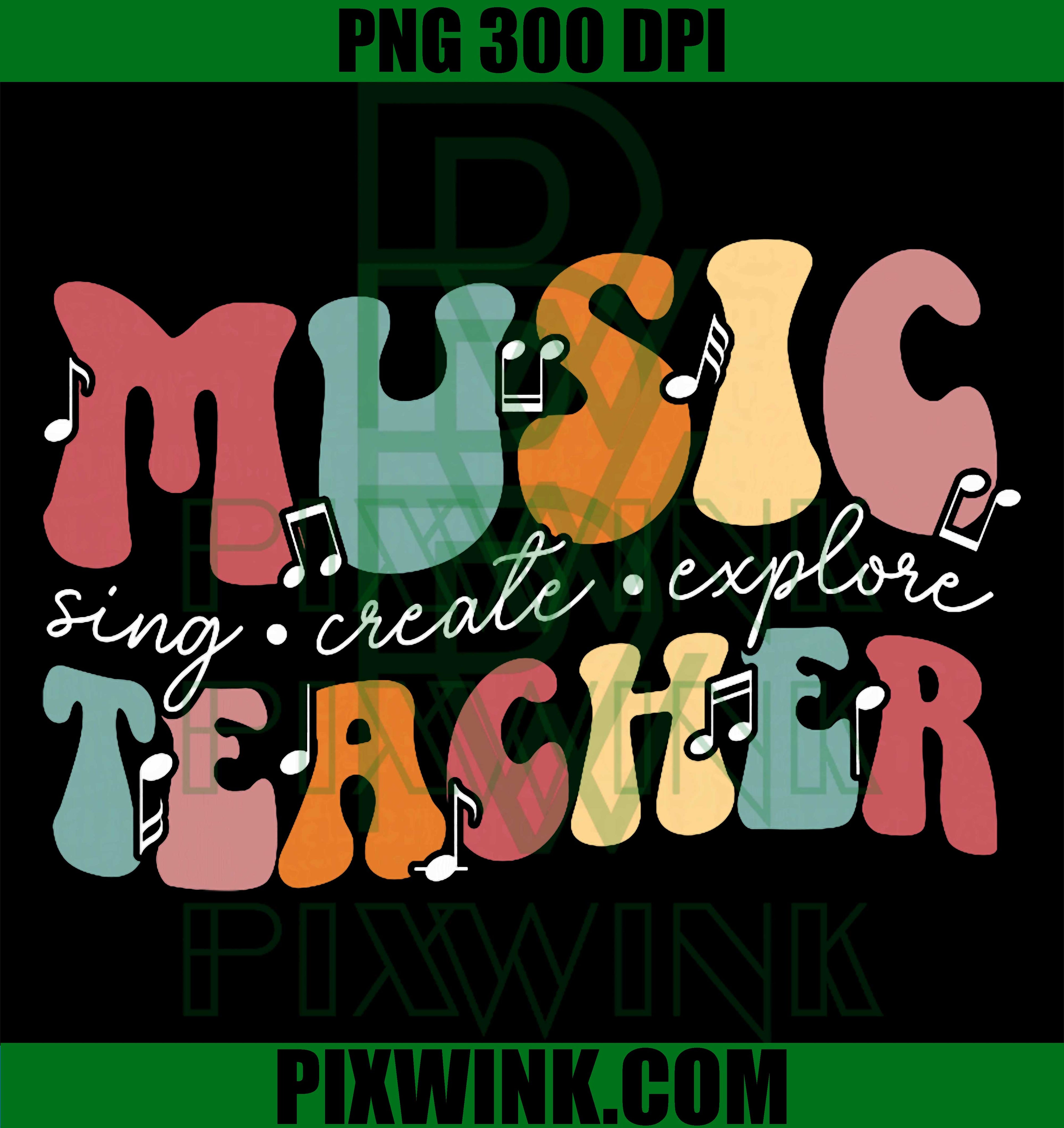 Music Teacher PNG, Sing Create Explore PNG Music Teaching Design