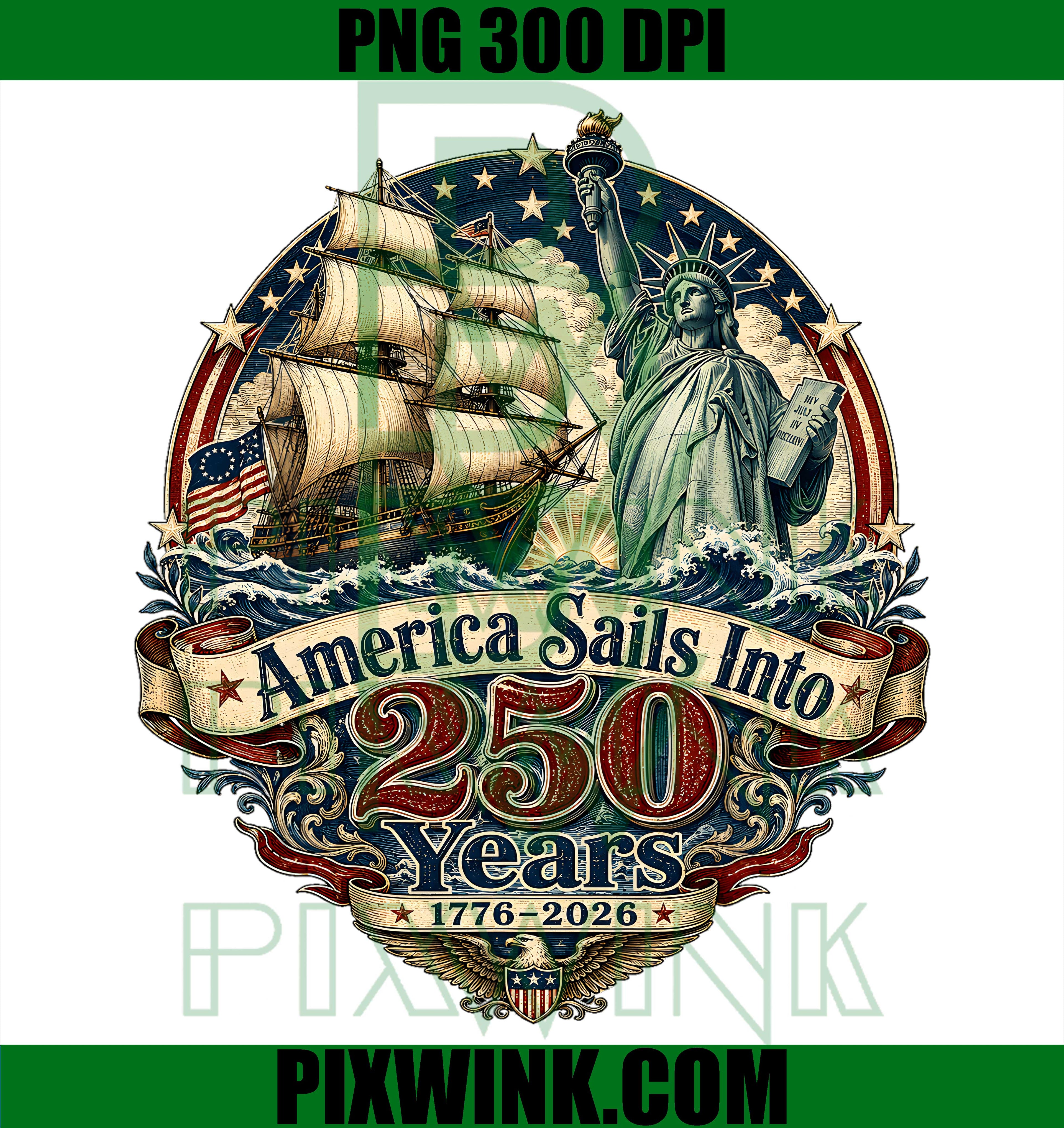 America Sails Into PNG, Tall Ship Statue PNG, 250 Years USA PNG