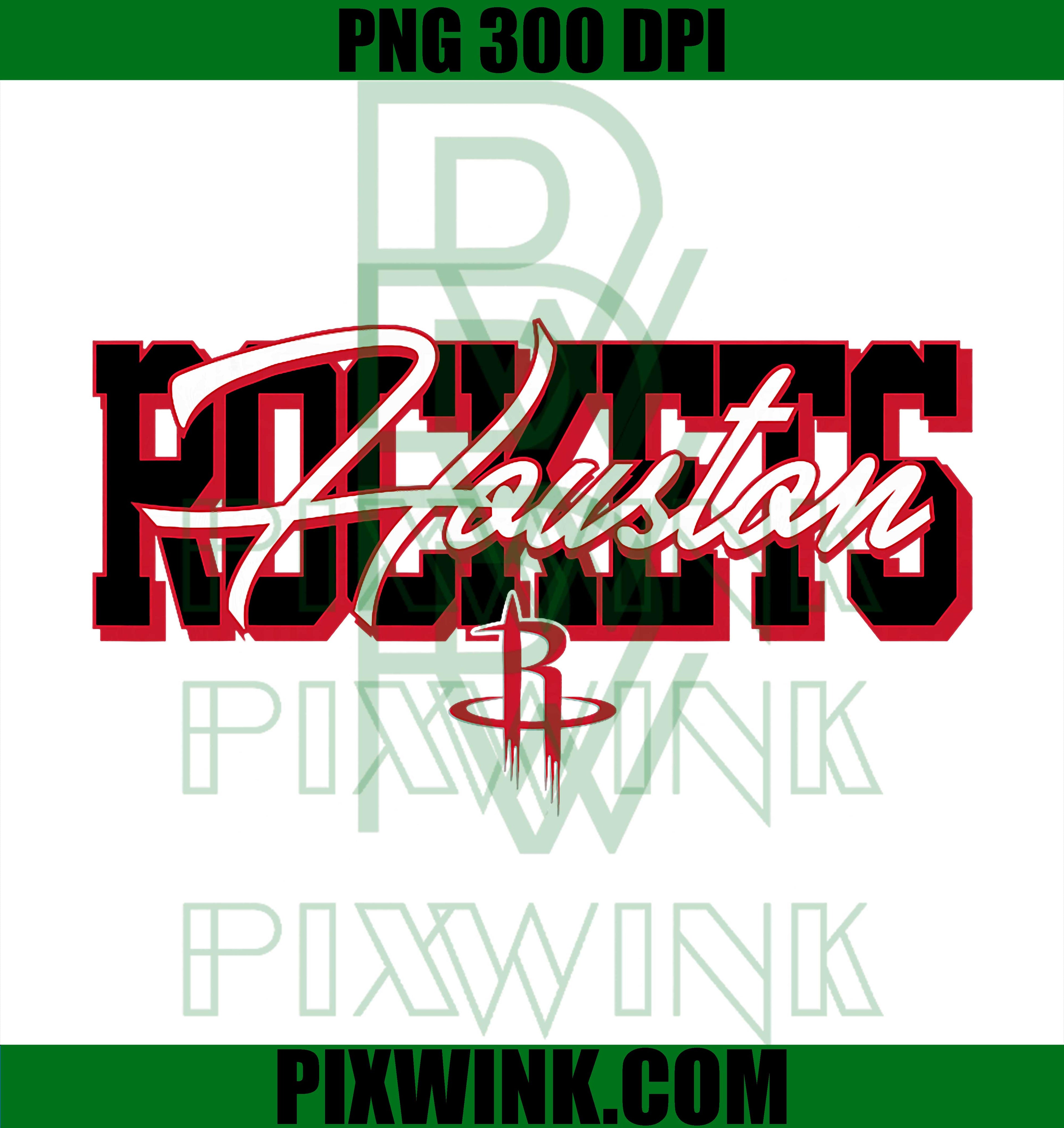 NBA PNG, Houston Rockets Blockletter Script PNG