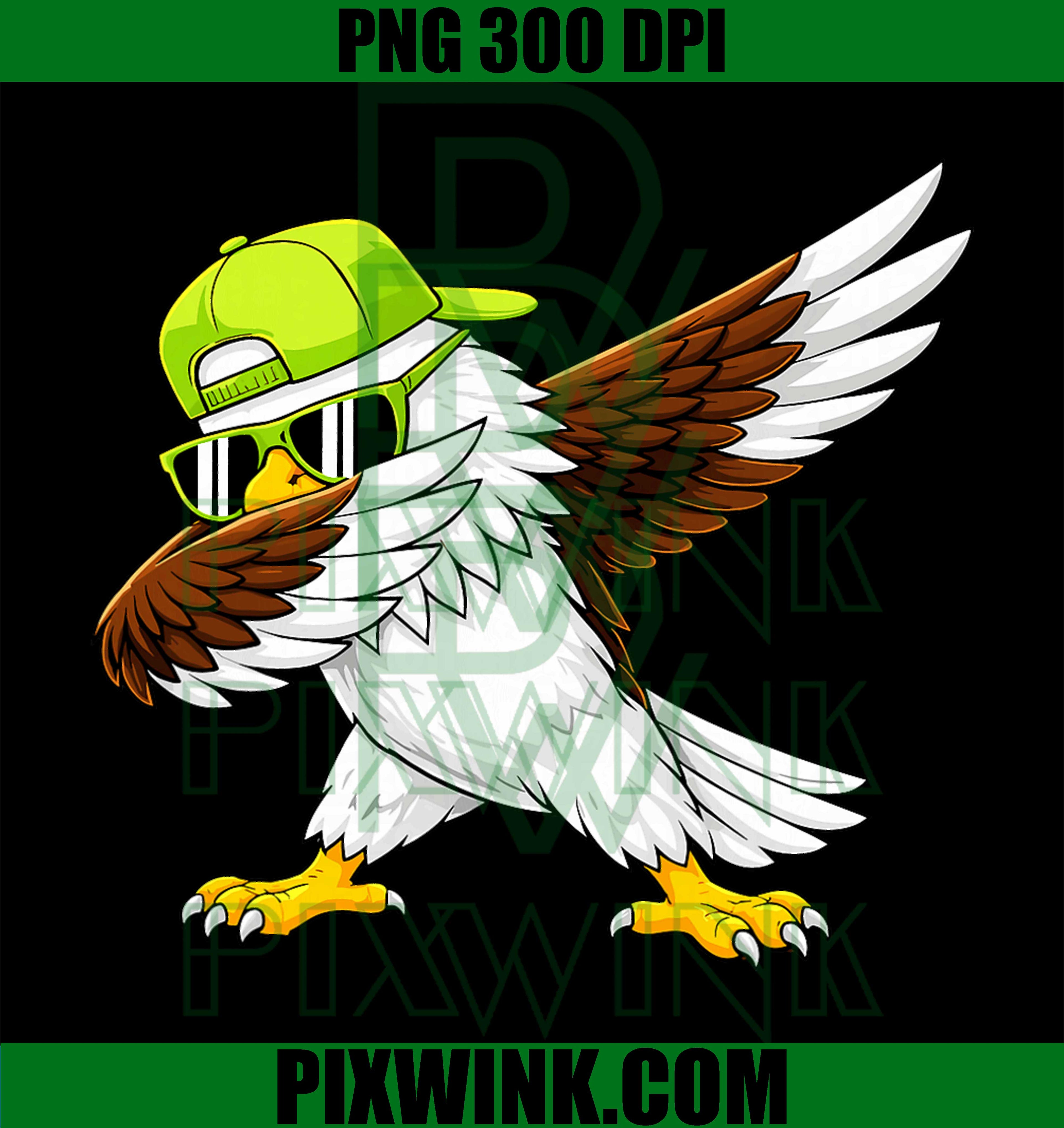 Sea Hawk Dabbing PNG, Funny Football Bird Mascot PNG
