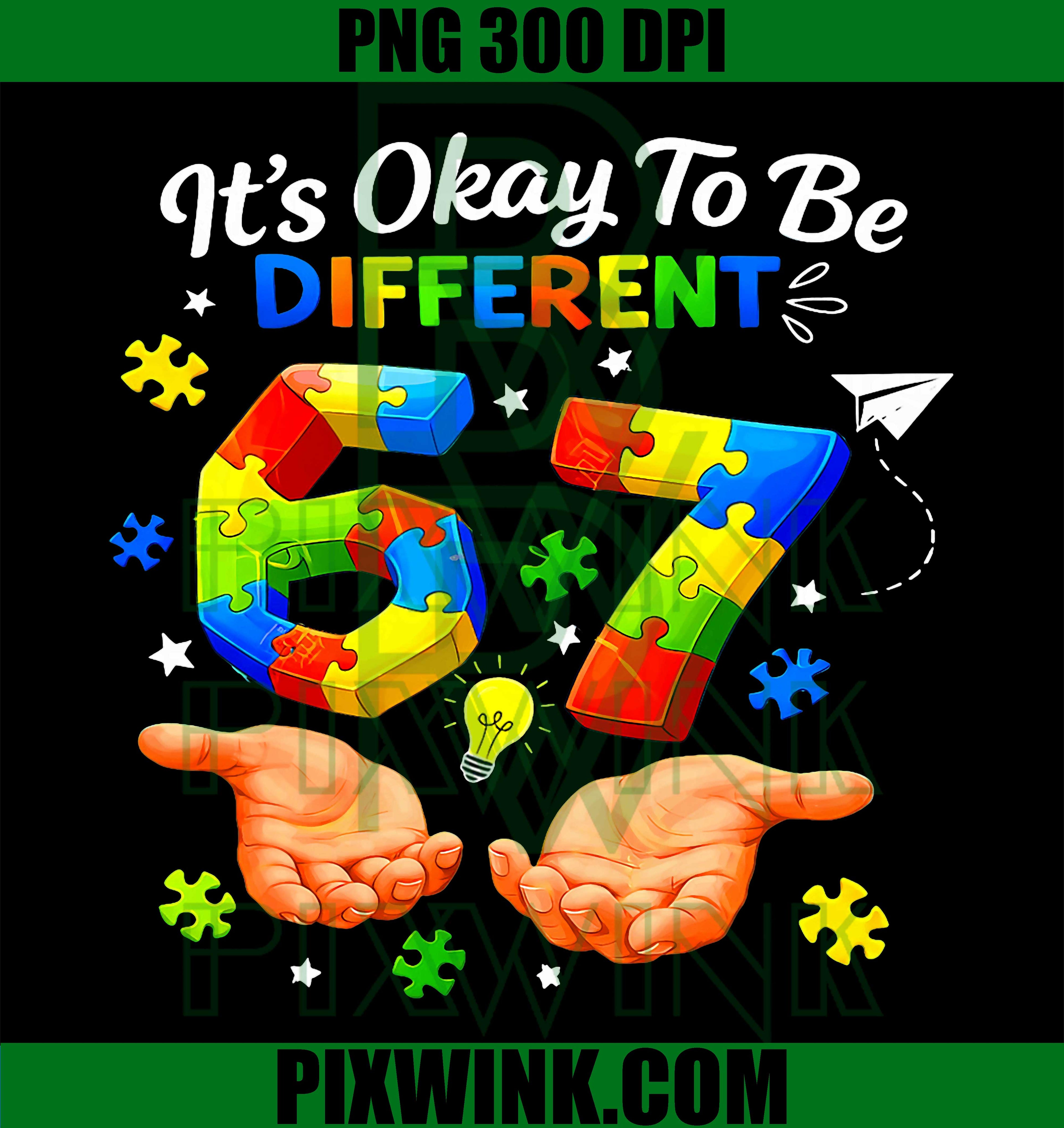 It’s Okay To Be Different PNG, Autism Awareness Hand Signs PNG