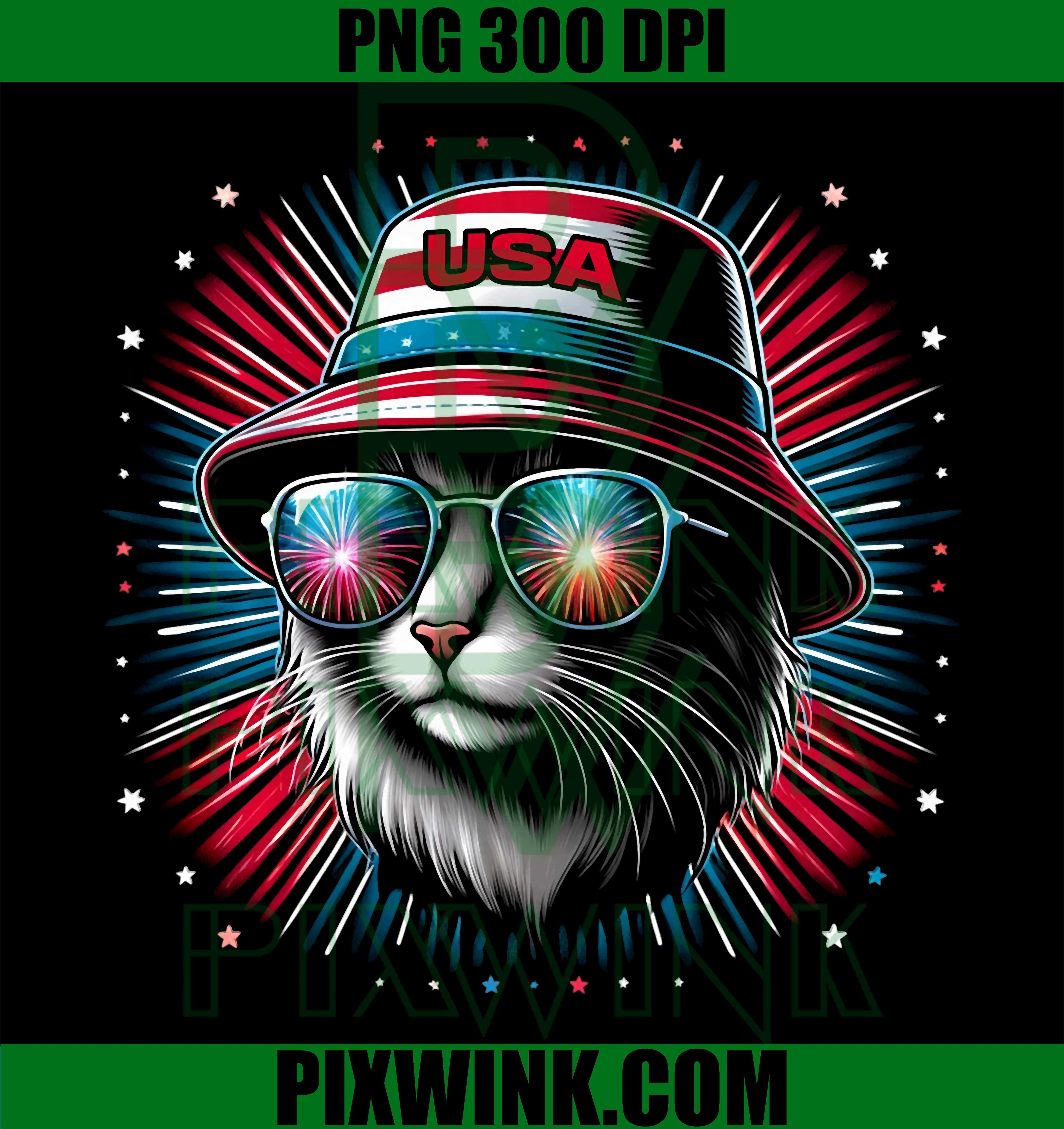 Ameowica Funny PNG, Patriotic Cat Meowica 4th Of July PNG