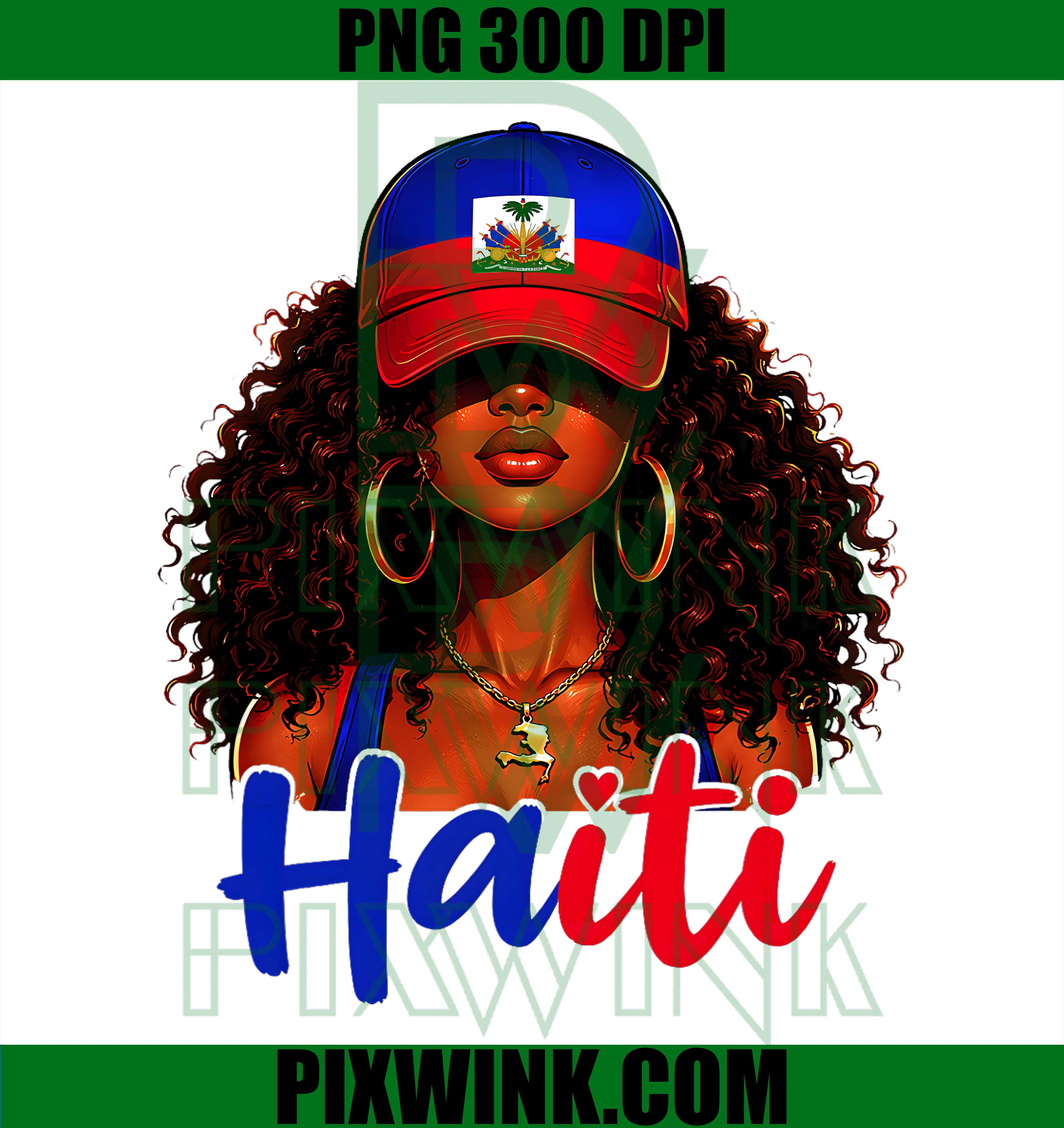 Haitian Princess Haiti Flag Melanin PNG, Black Girls Women Graphic PNG