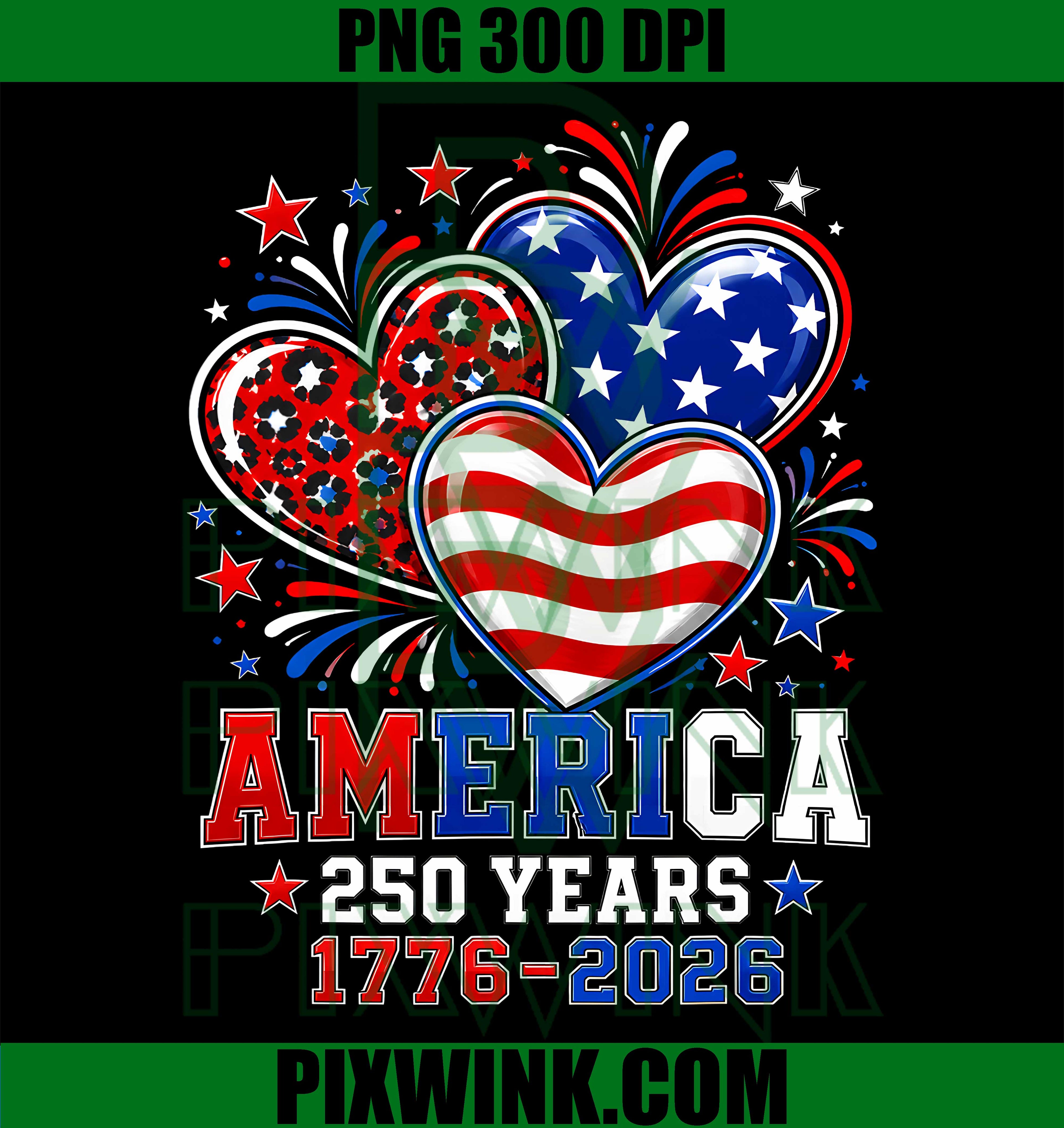 America US Flag PNG, 1776-2026 USA PNG, 250th Anniversary July PNG