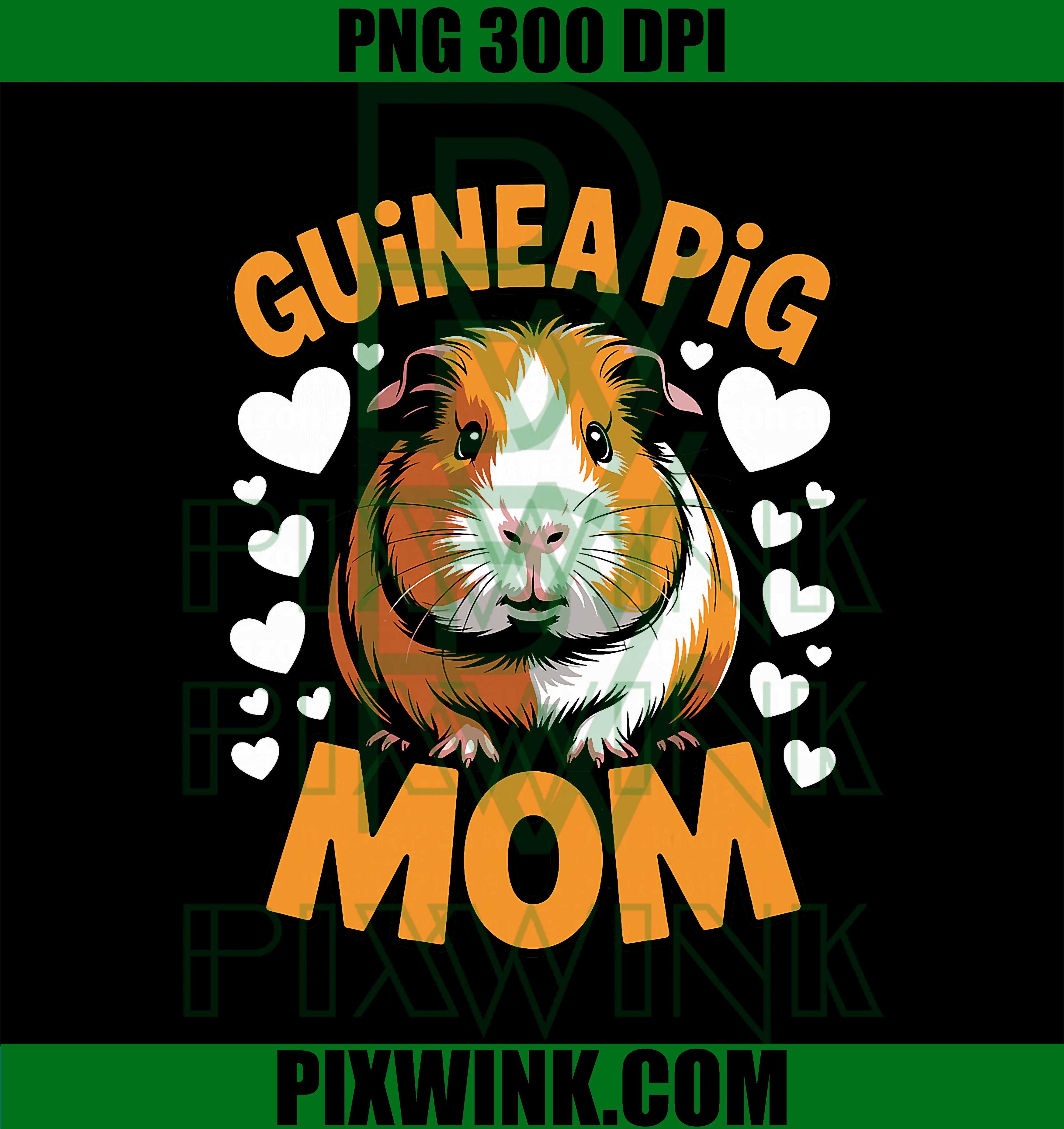Cute Guinea Pig Art for Women Girl Adult Guinea Pig Lovers PNG