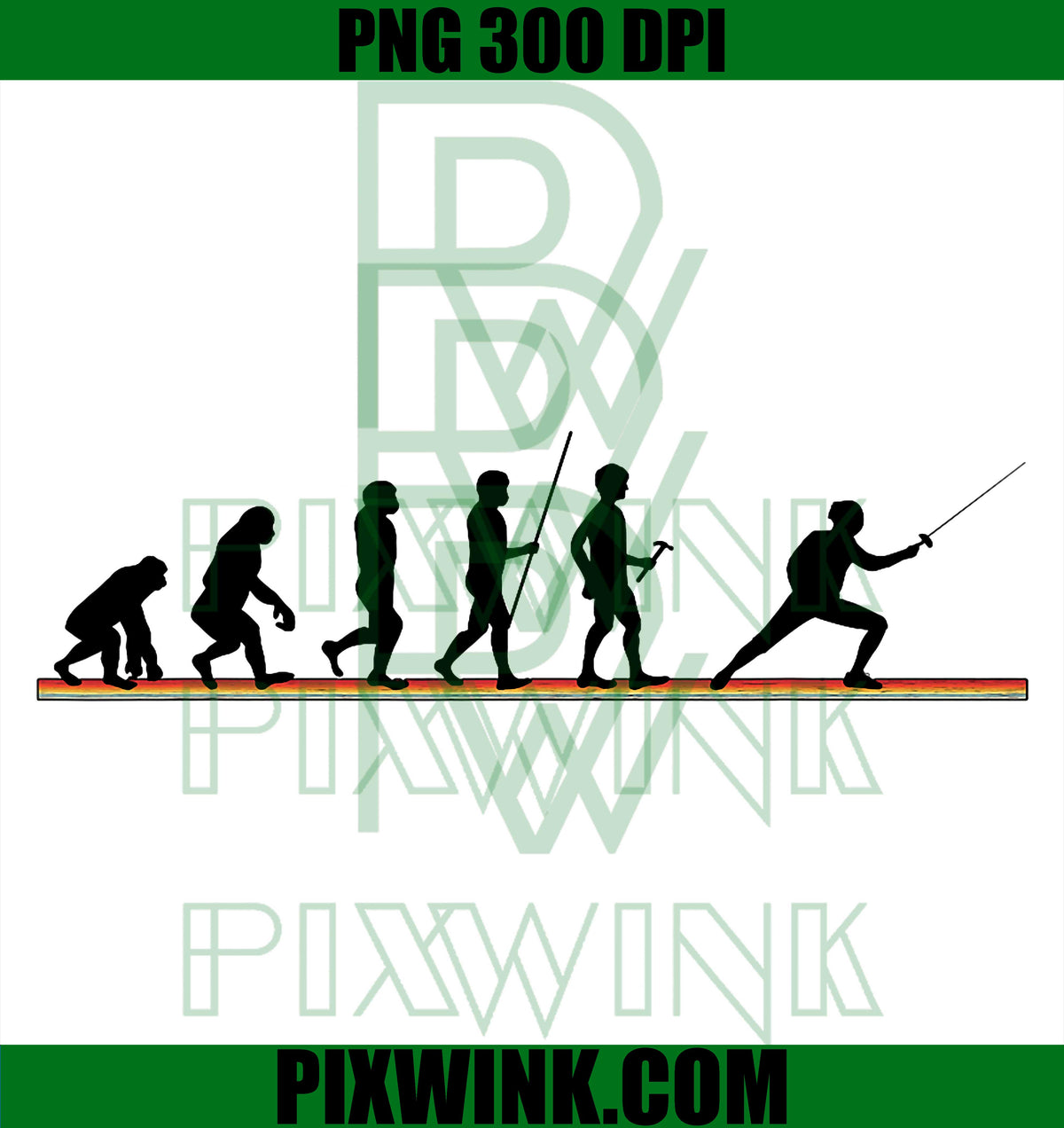 Vintage Fencing Evolution Funny Sword, Fighter PNG, Retro Sport PNG