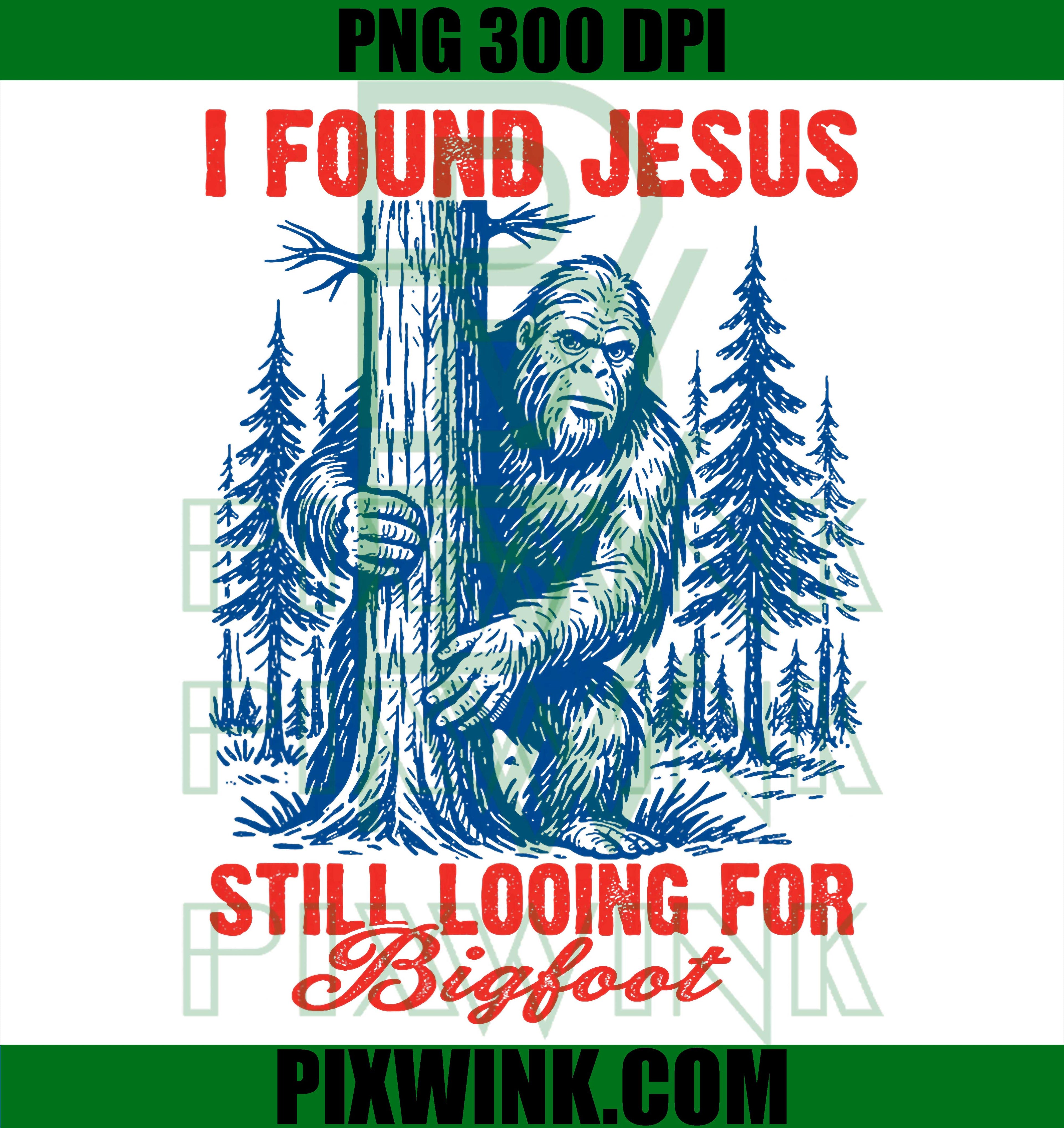 Jesus Bigfoot Faith PNG, Summer Camp Religious Humor Design PNG