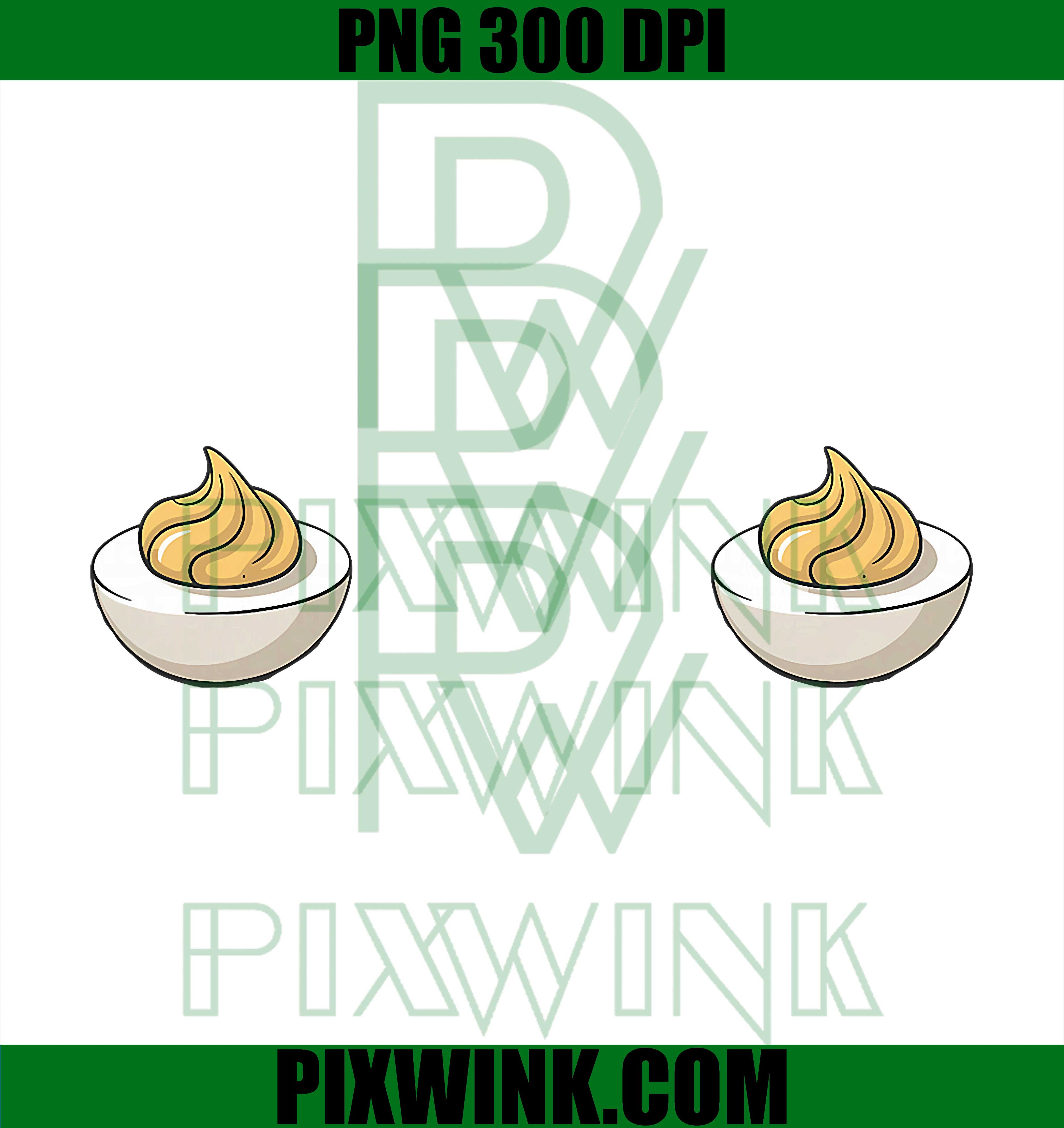 I'm Just Here for The Deviled Eggs, Funny Couple Matching PNG