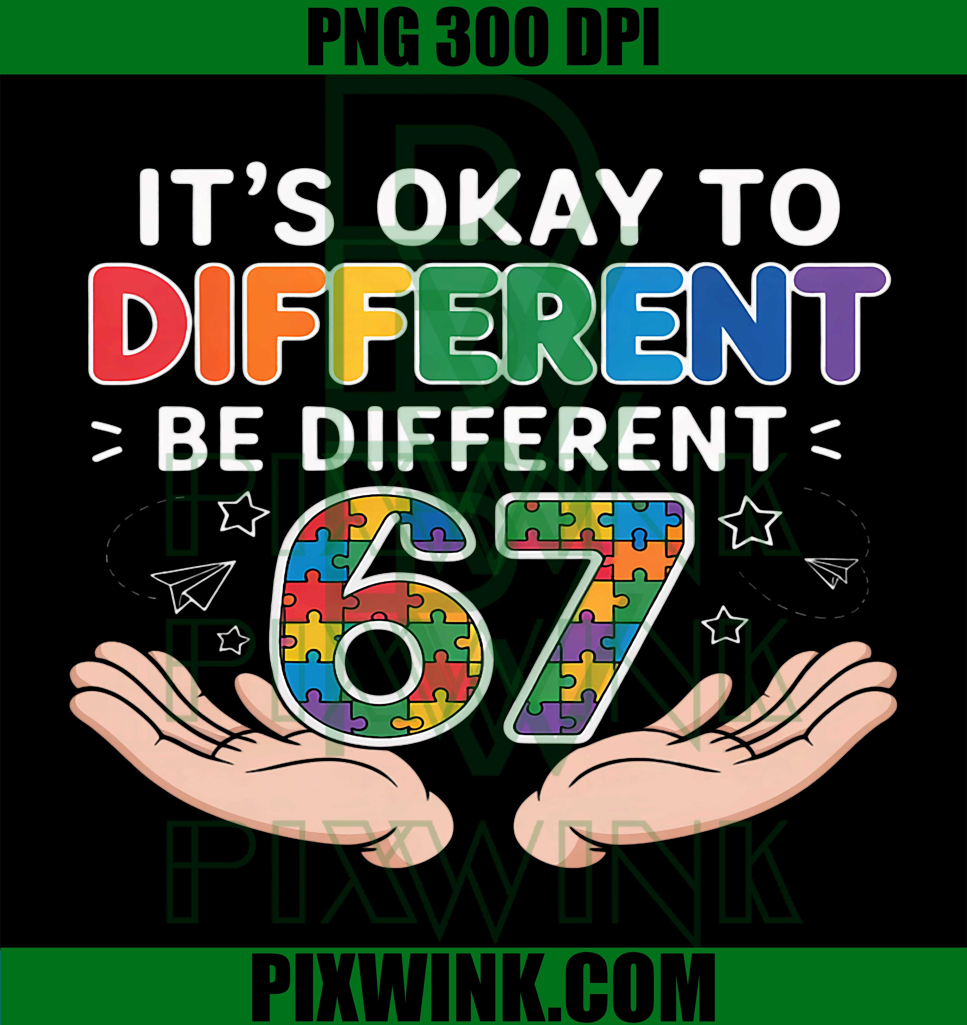 It’s Okay To Be Different PNG, Autism Awareness Pride Puzzle PNG