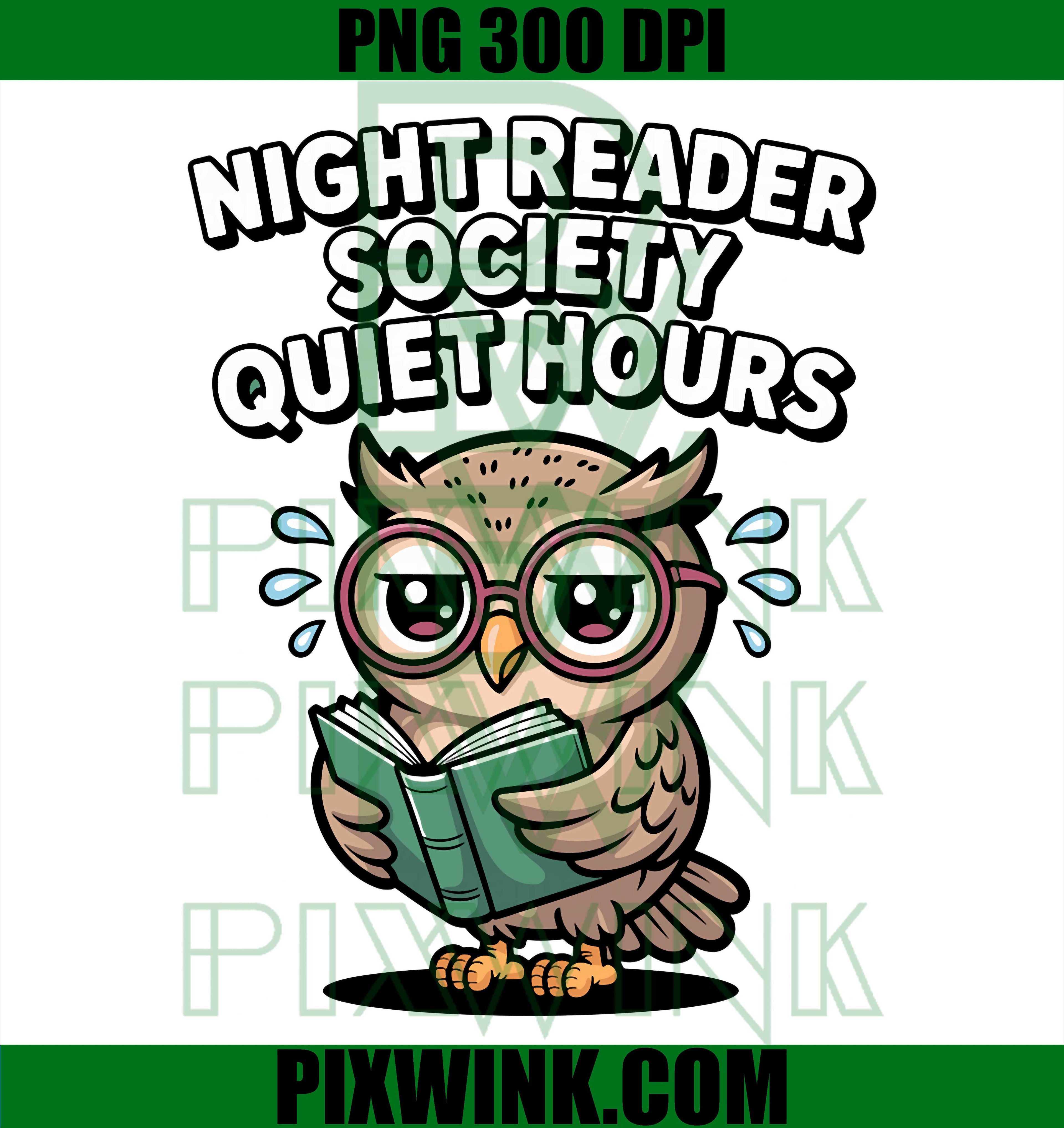 Night Reader PNG, Owl Book Lover PNG, Reading Society PNG