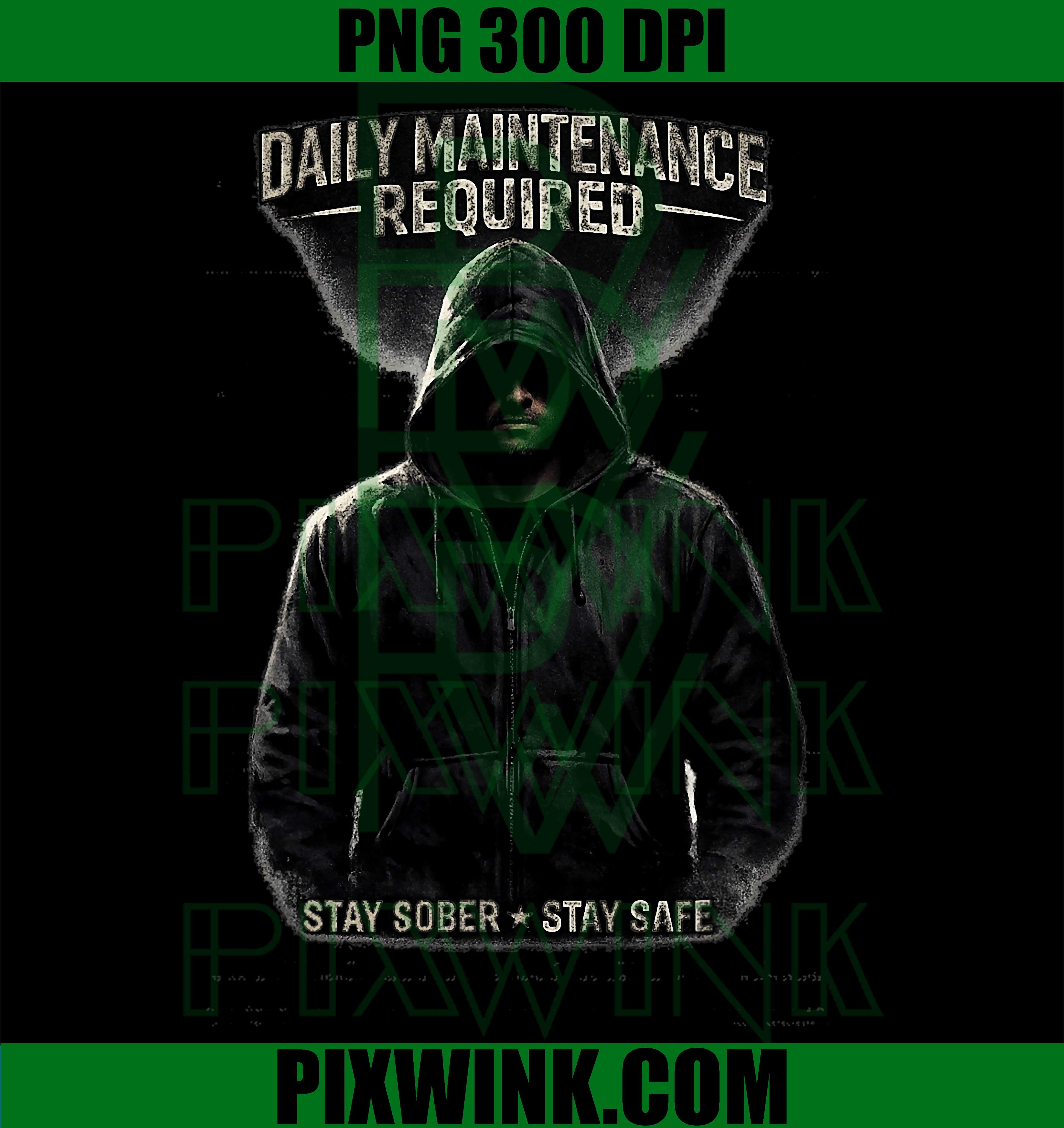 Daily Maintenance Required PNG, Funny Warning Text Graphic PNG