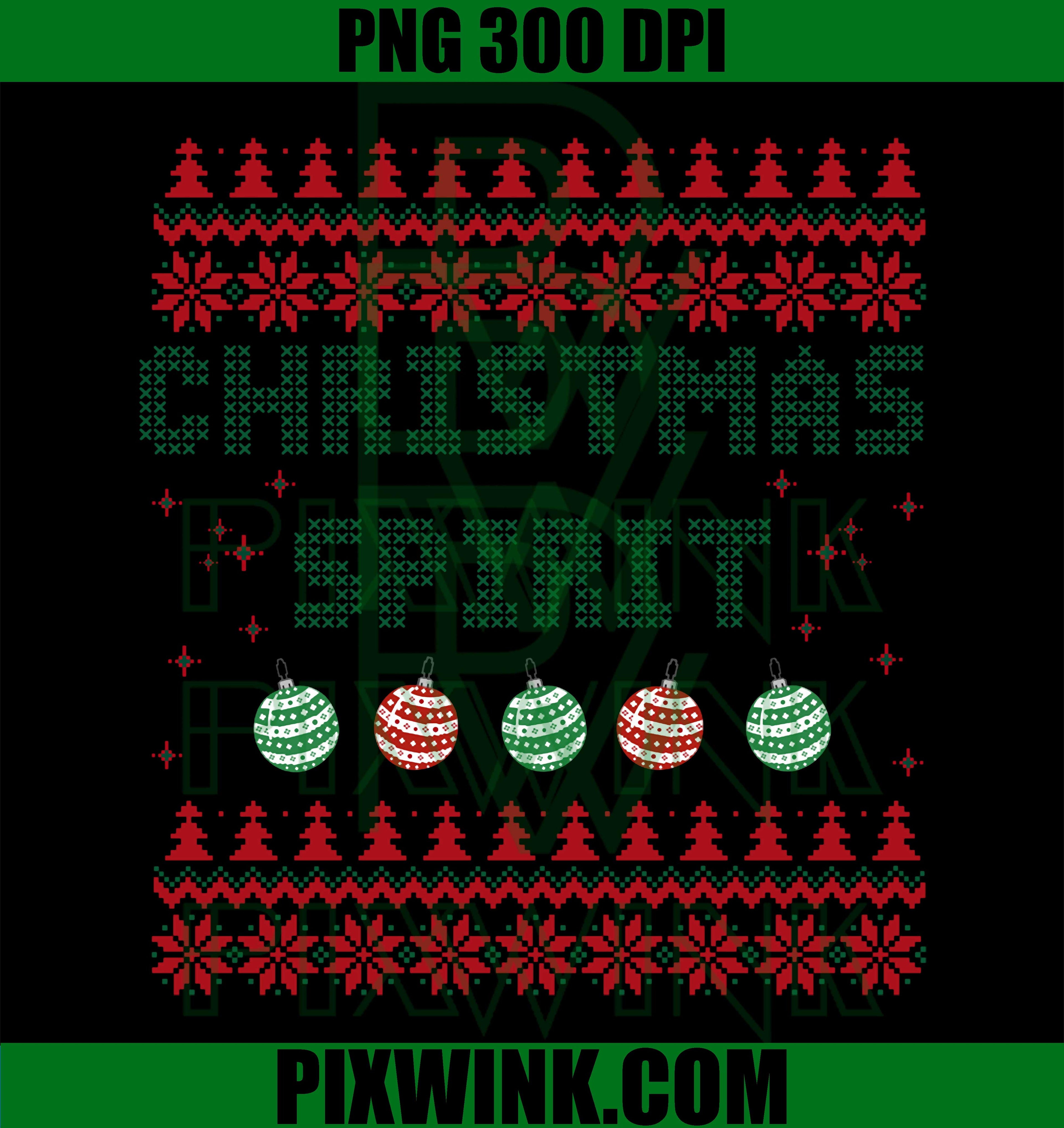 Balls Deep In The Christmas Spirit Matching Couples Ugly PNG