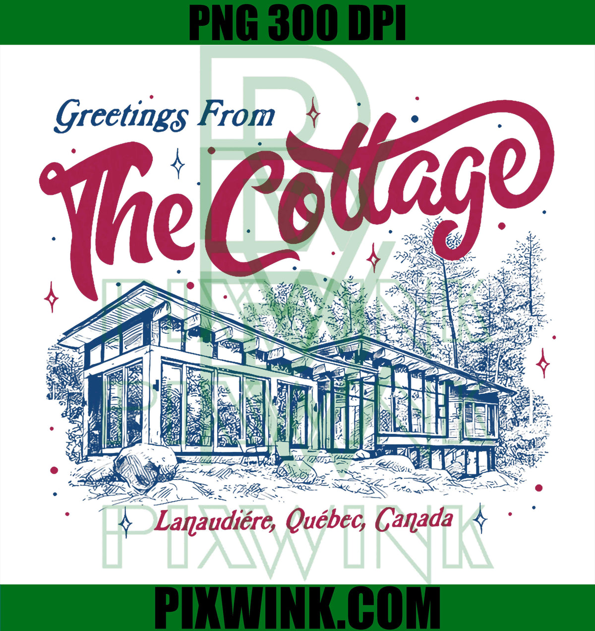 Vintage Greetings from The Cottage, Cottagecore PNG, Nature PNG