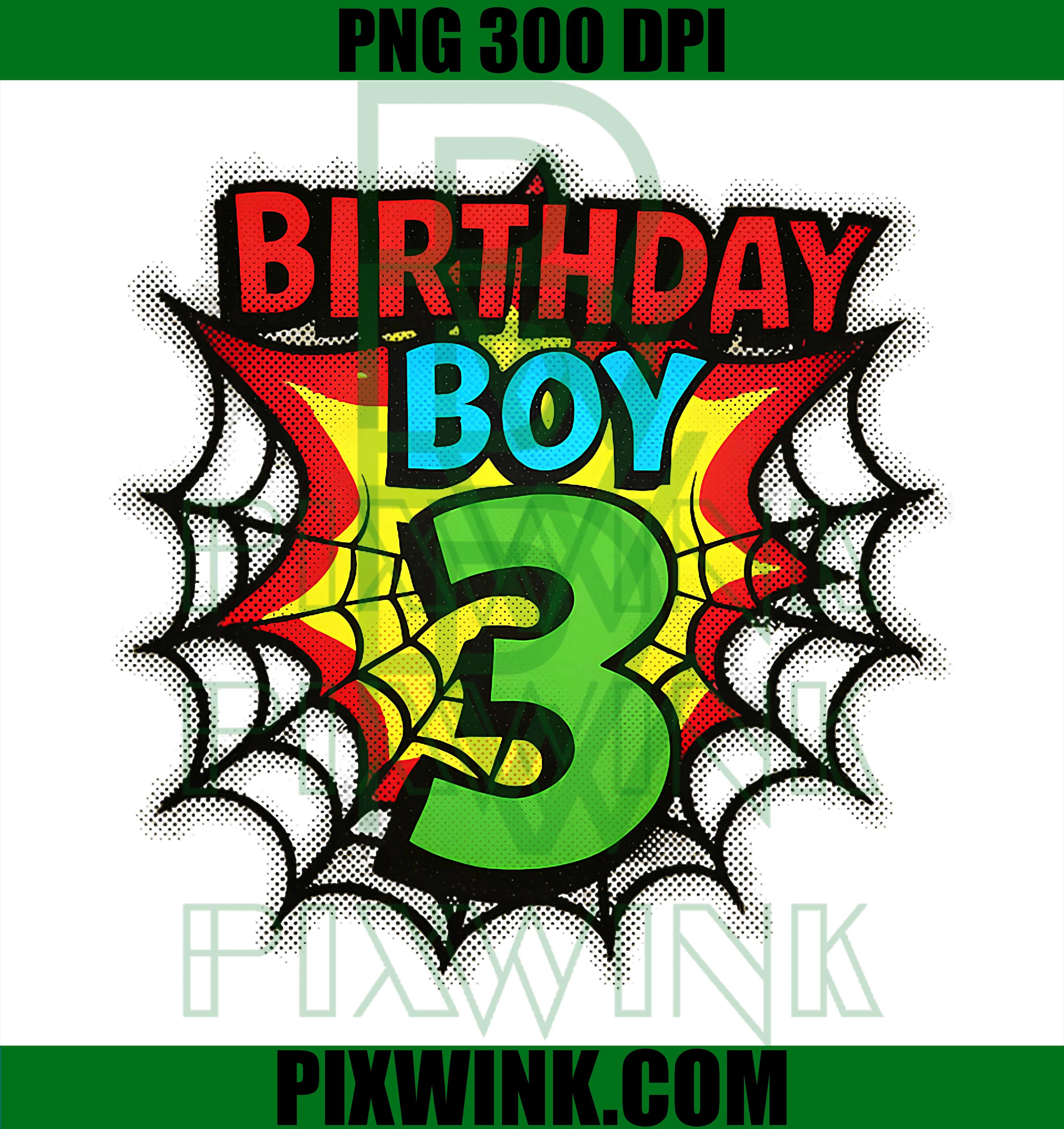 Birthday Boy Web, Three Year Old PNG