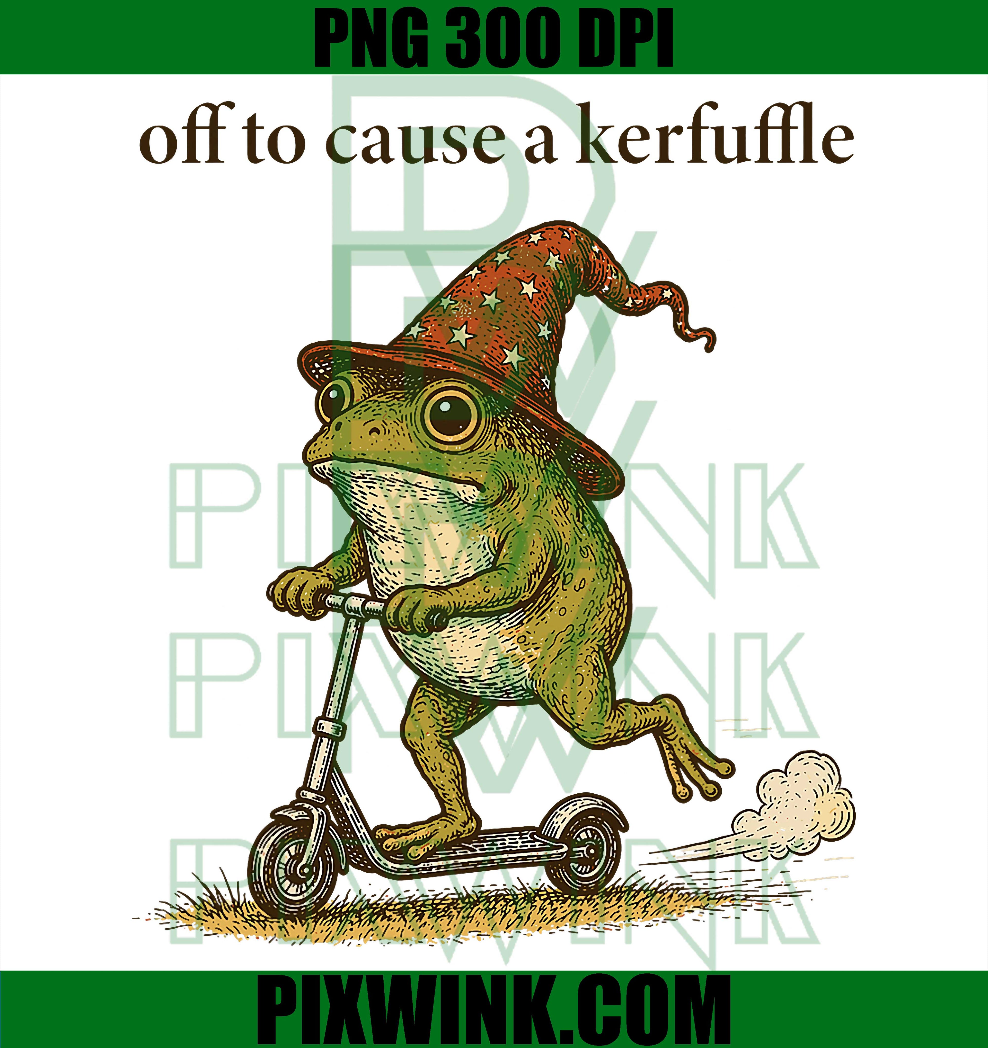 Funny Frog Kerfuffle PNG, Off To Cause A Kerfuffle PNG