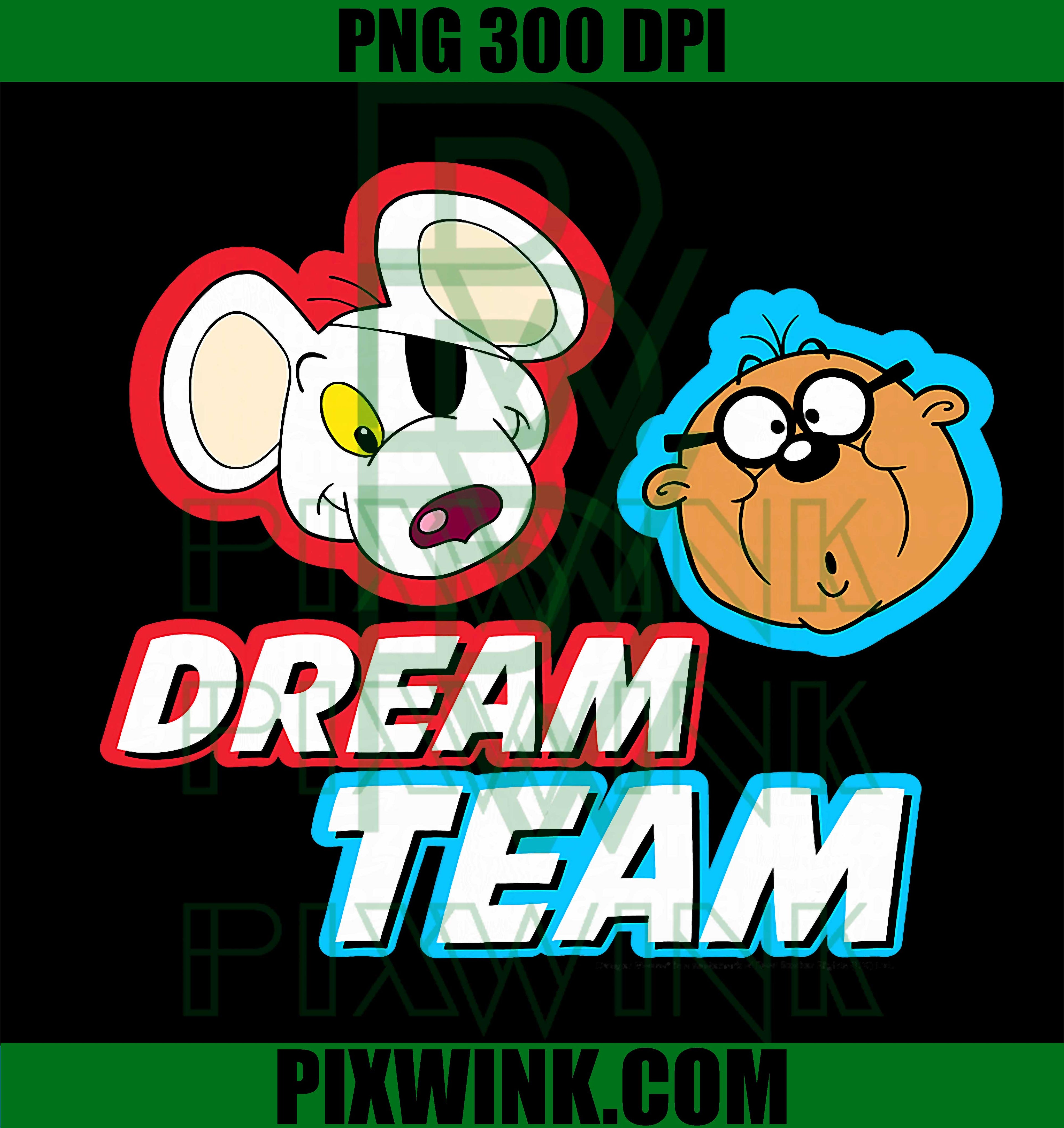 Danger Mouse Penfold Dream Team PNG, Retro Cartoon Hero Duo PNG