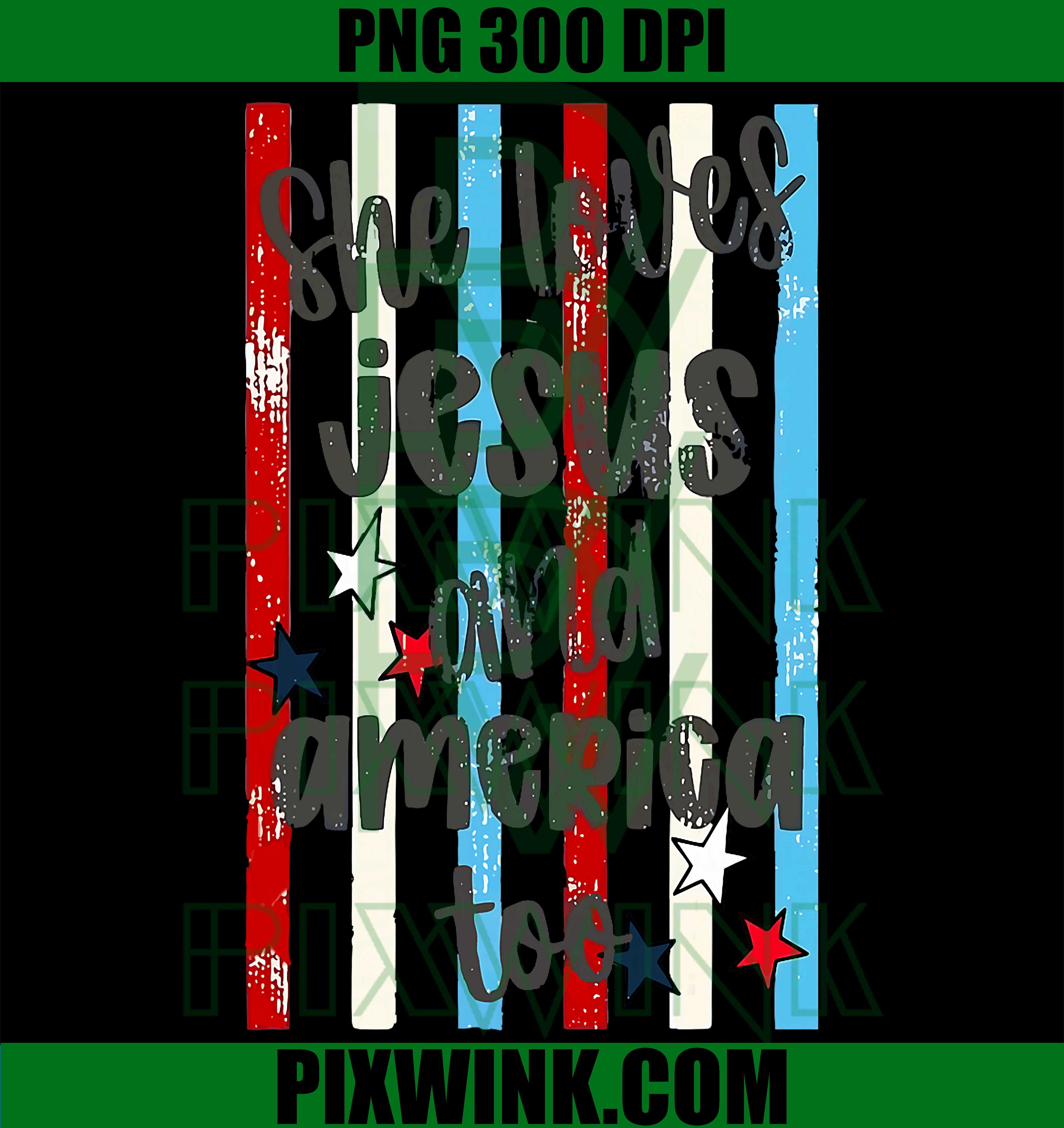 4th July Jesus PNG, America Retro Stripes PNG, Patriotic Faith PNG