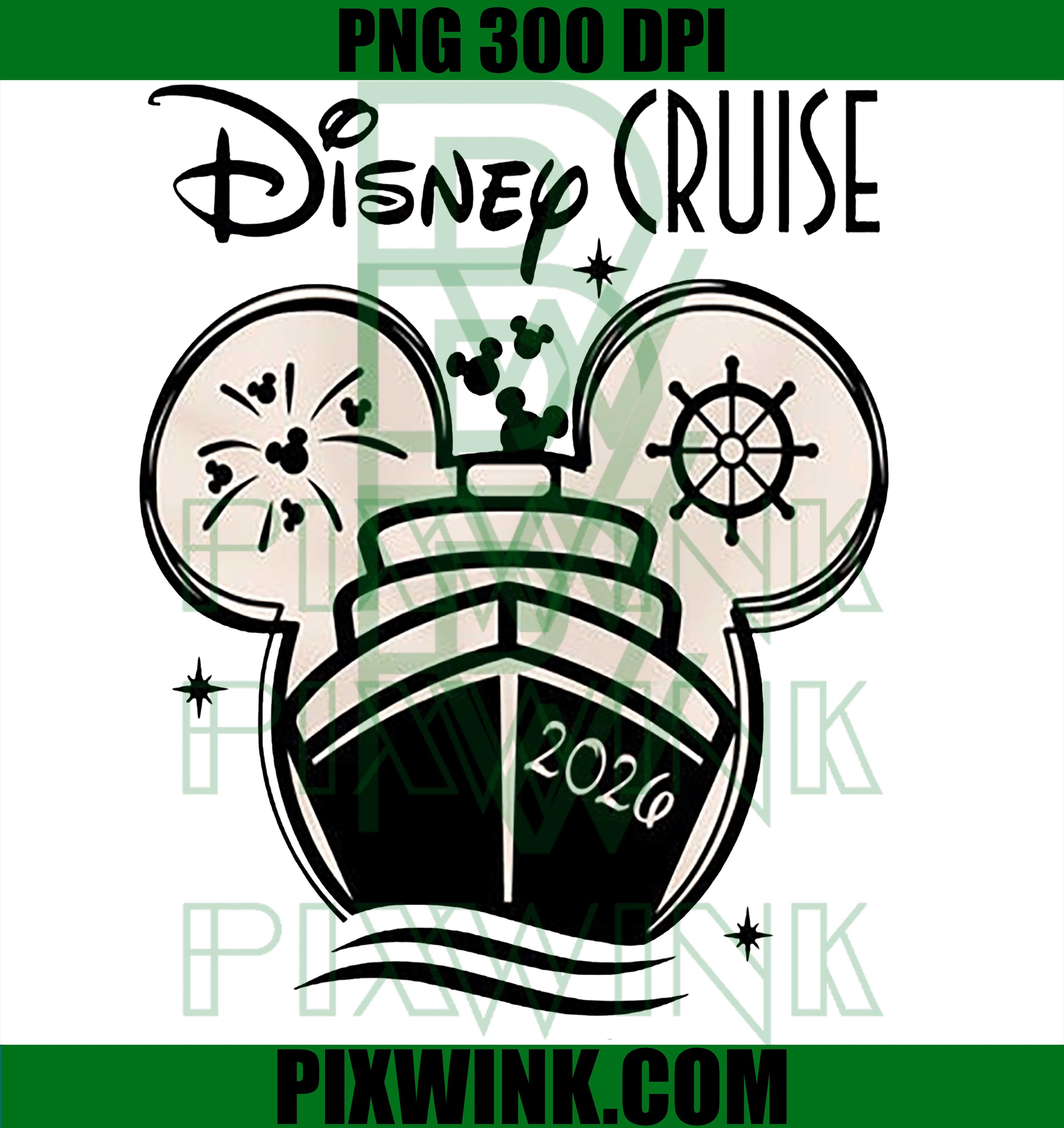 2026 Magical Cruise PNG, Family Vacation Mouse Ears Cruise PNG