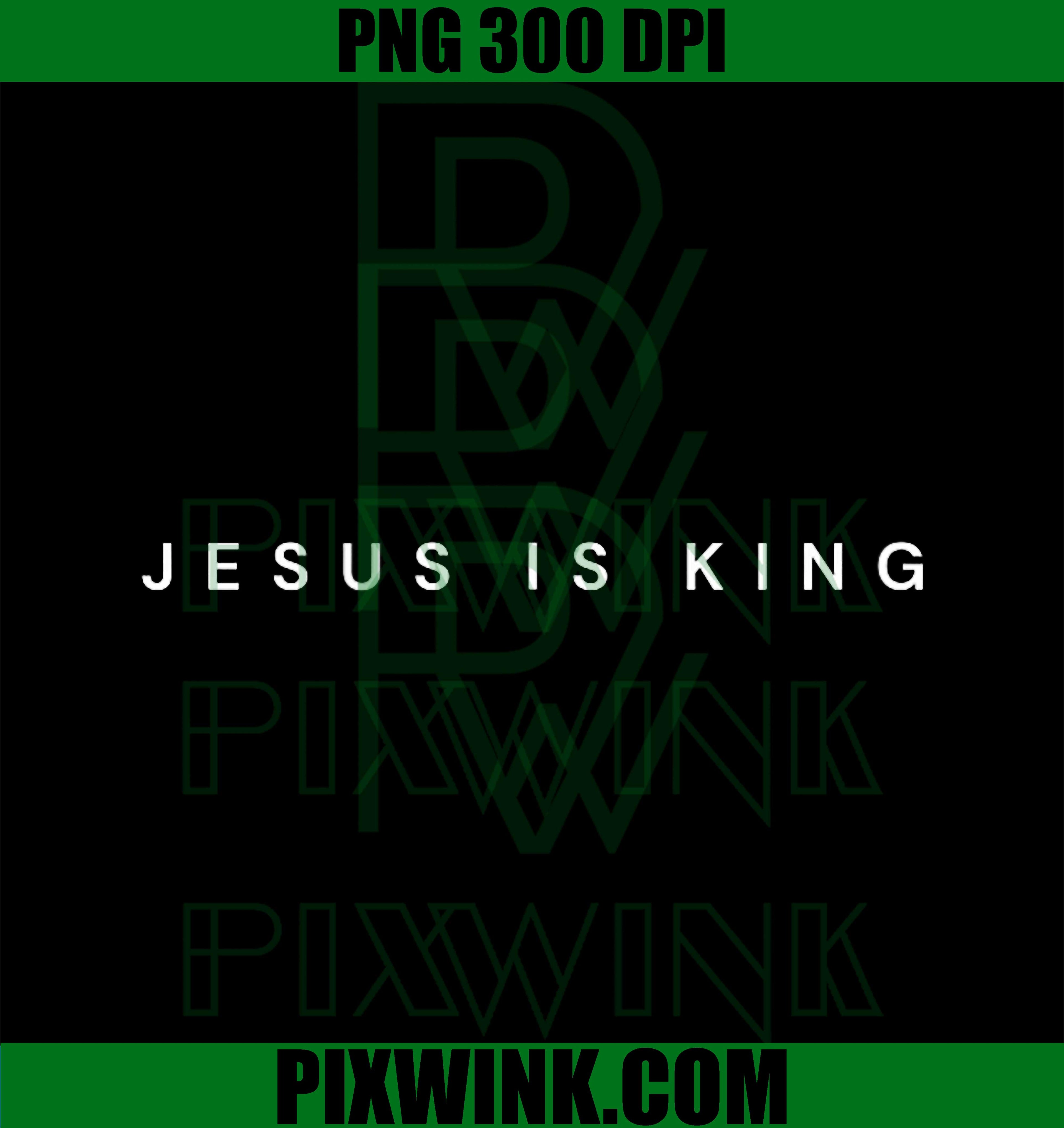 Jesus is King Subtle Christian Minimalist Religious PNG