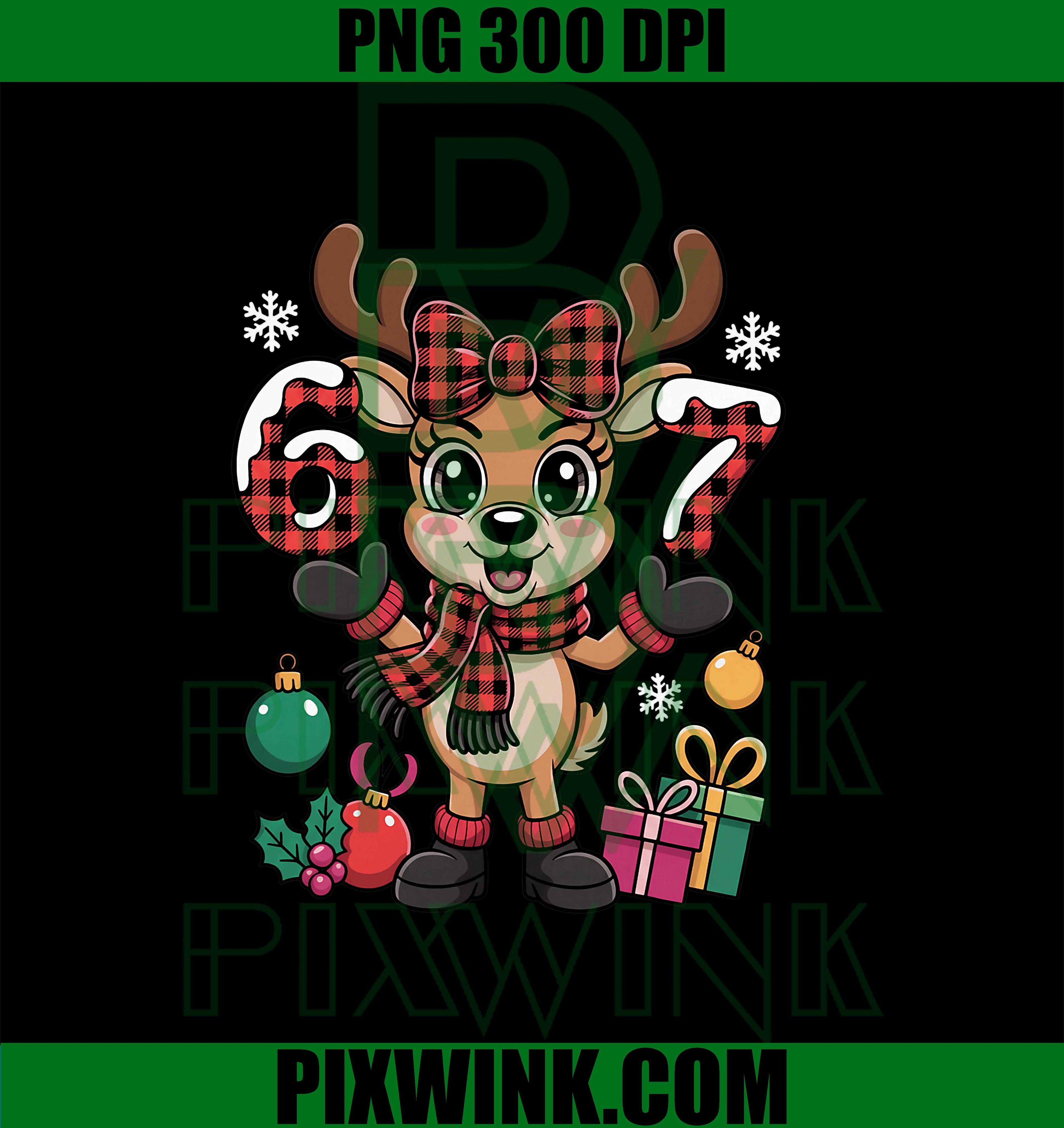 67 Christmas Outfit Women Meme Reindeer Six Seven 67 PNG