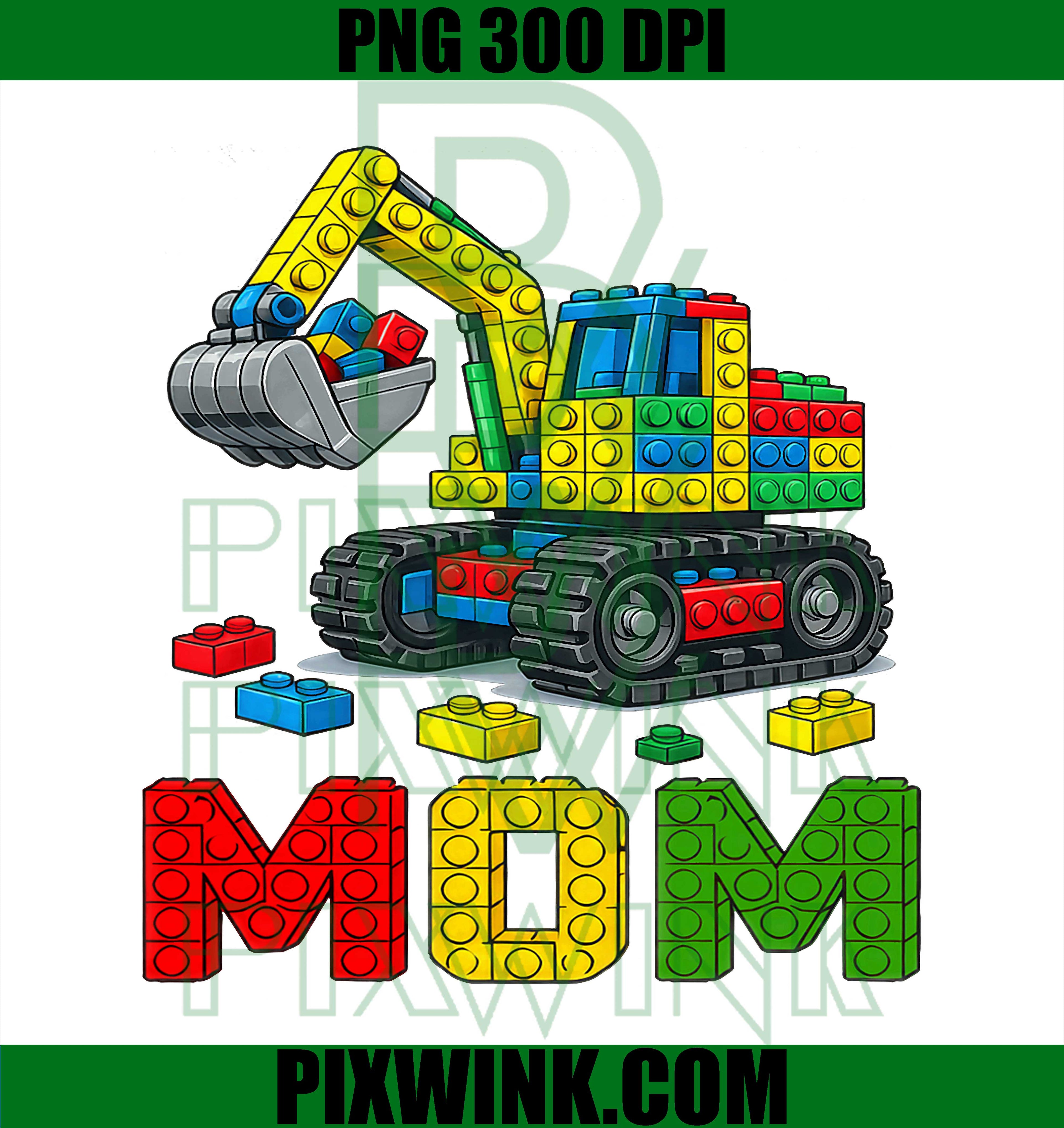 Family Mom Master Builder PNG, Building Bricks Blocks Mother’s Day Retro Design