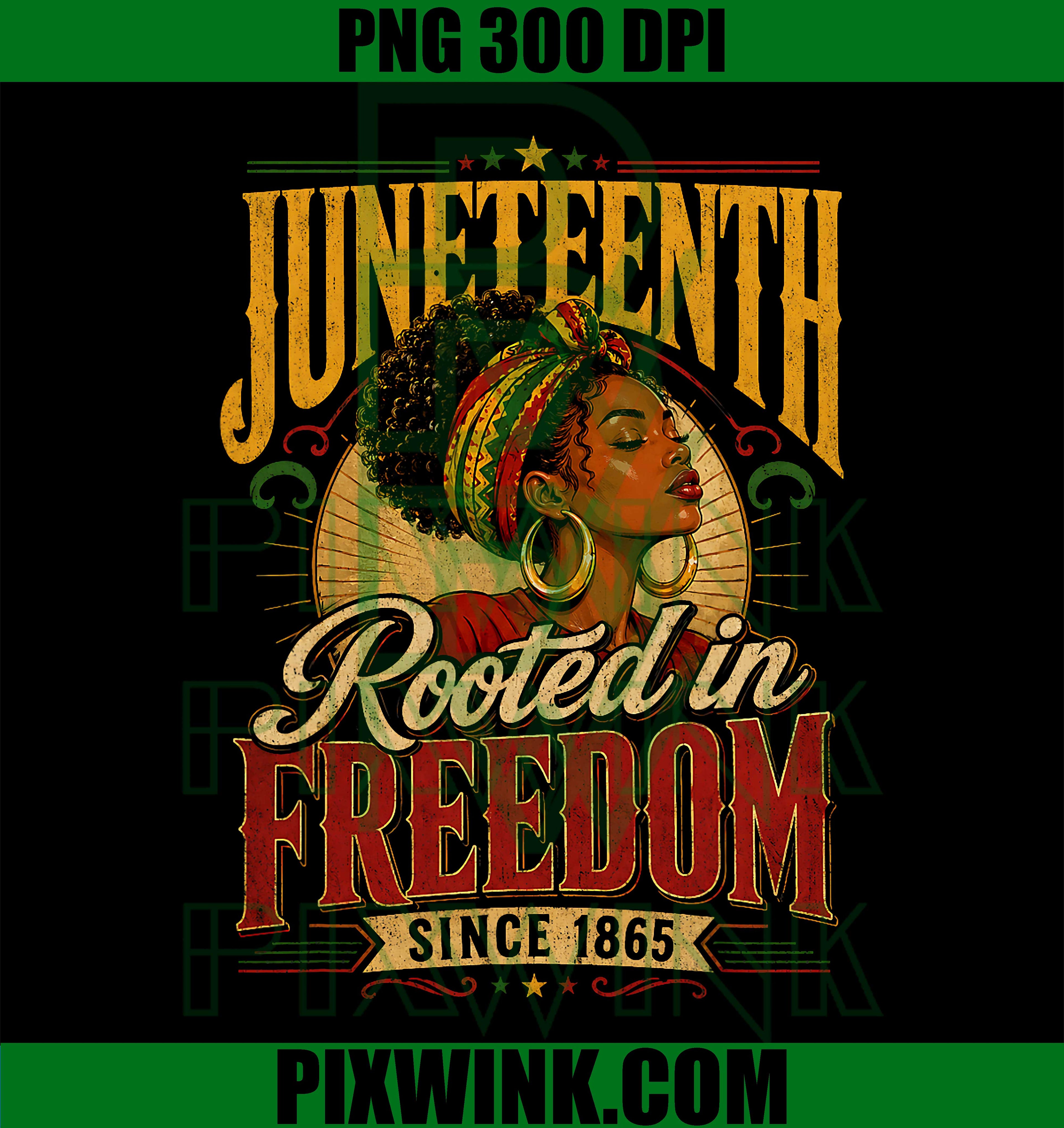 African American Juneteenth PNG, Rooted In Freedom Since 1865 PNG