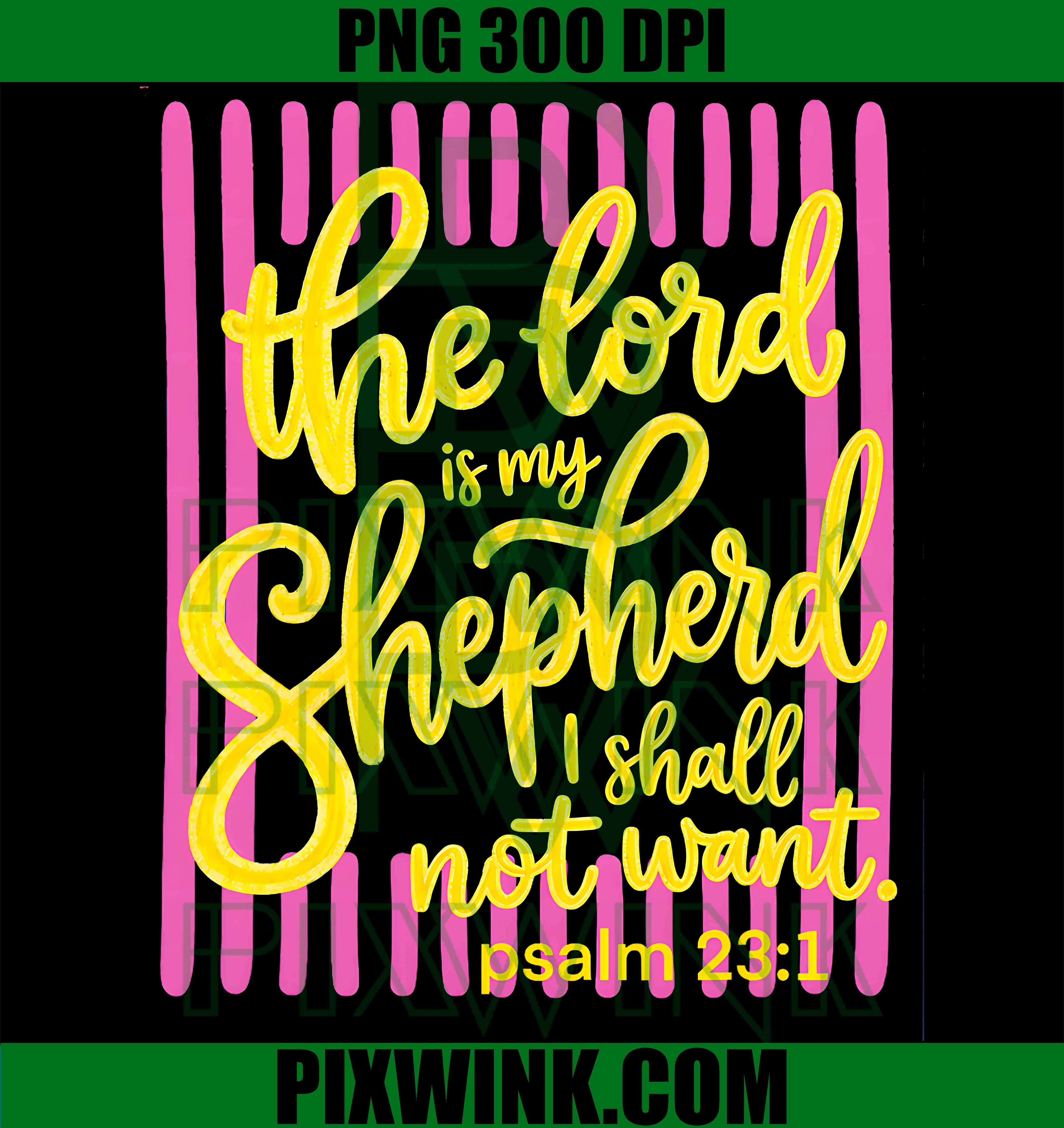 Psalm 23 Lord Shepherd Faith PNG, Scripture Bible Verse Design PNG