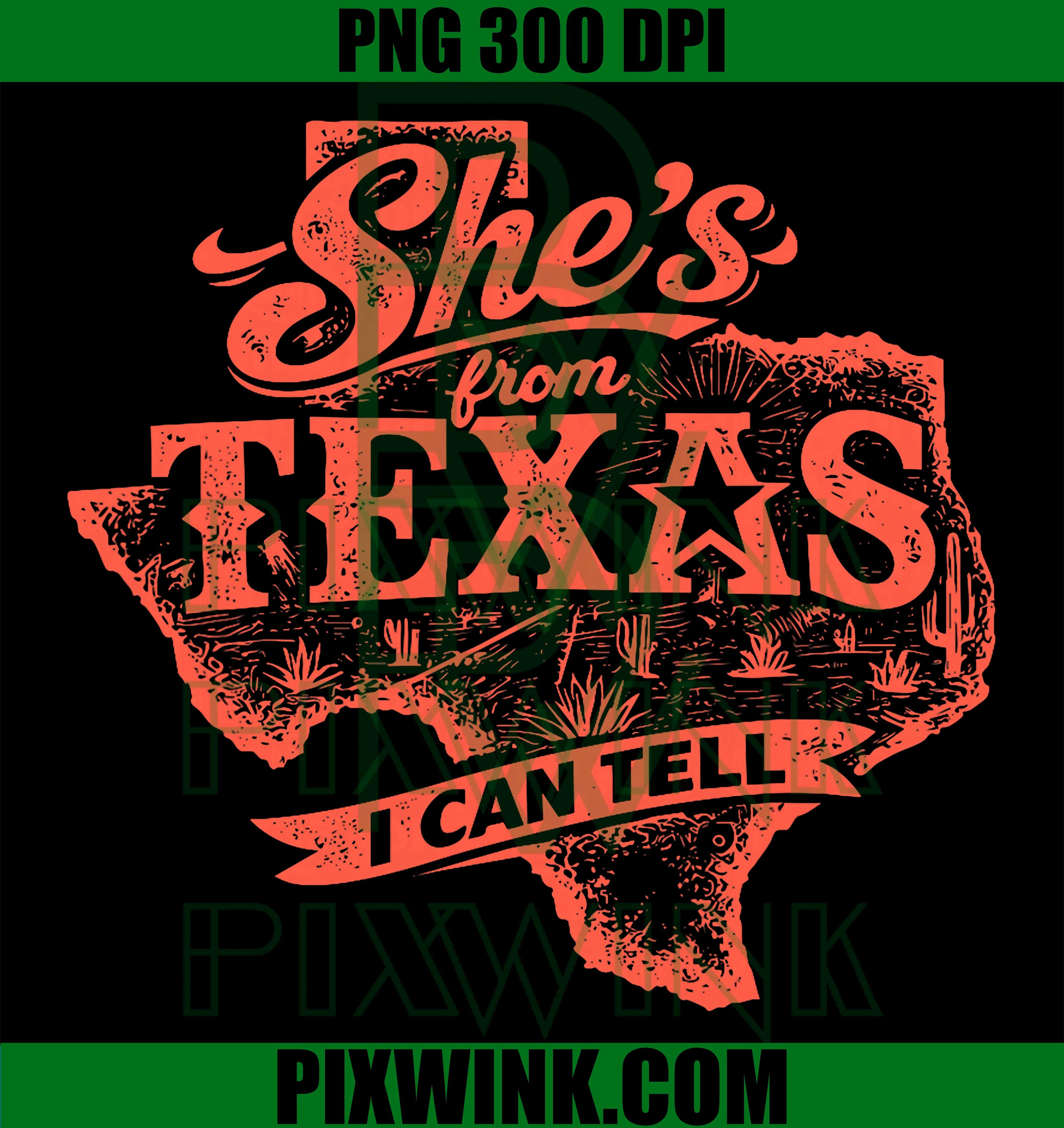 Texas Girl Retro Vintage PNG, She Is From Texas Quote Design PNG