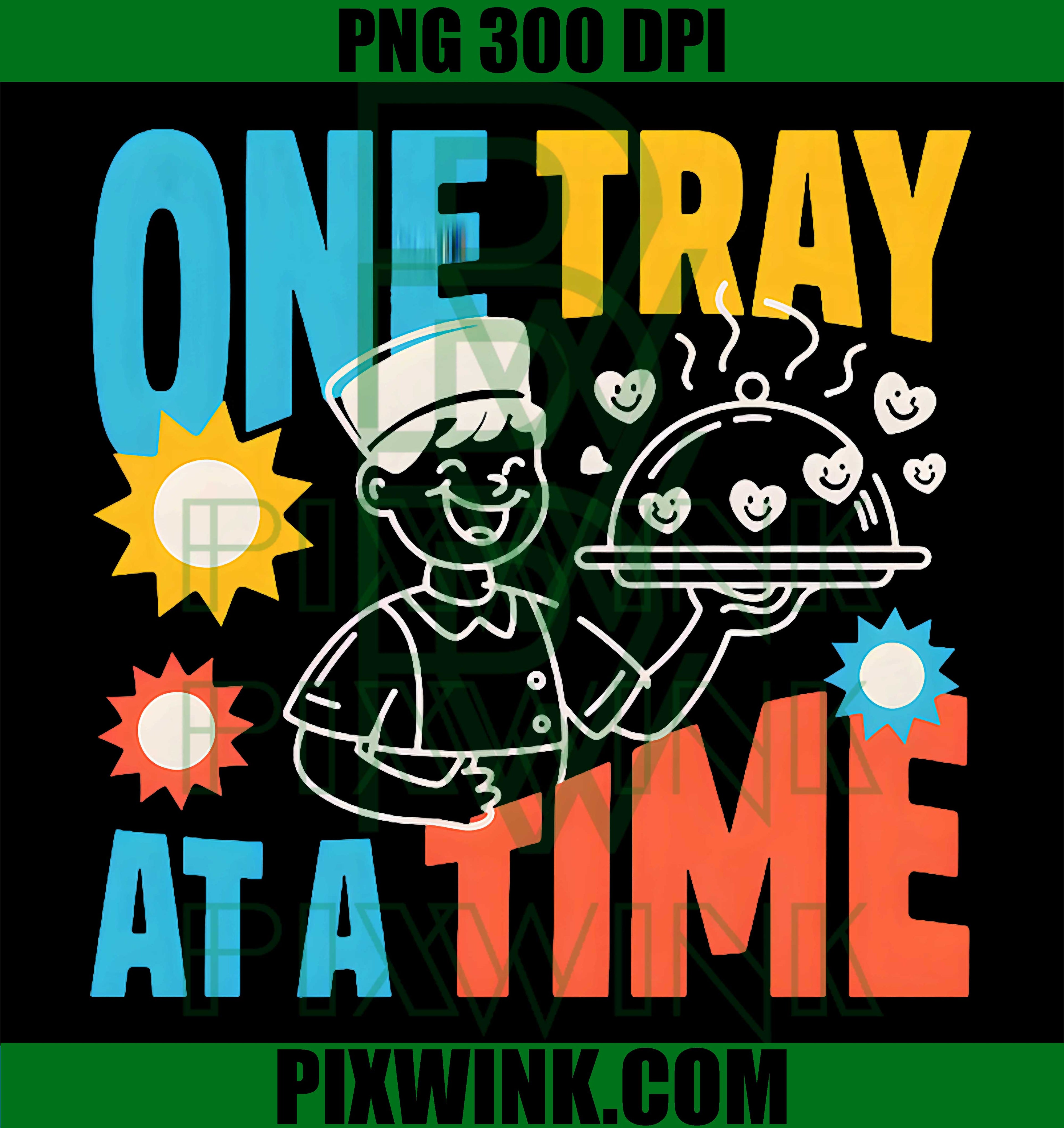 One Tray At A Time PNG, Food Service Worker PNG Cafeteria Staff Design