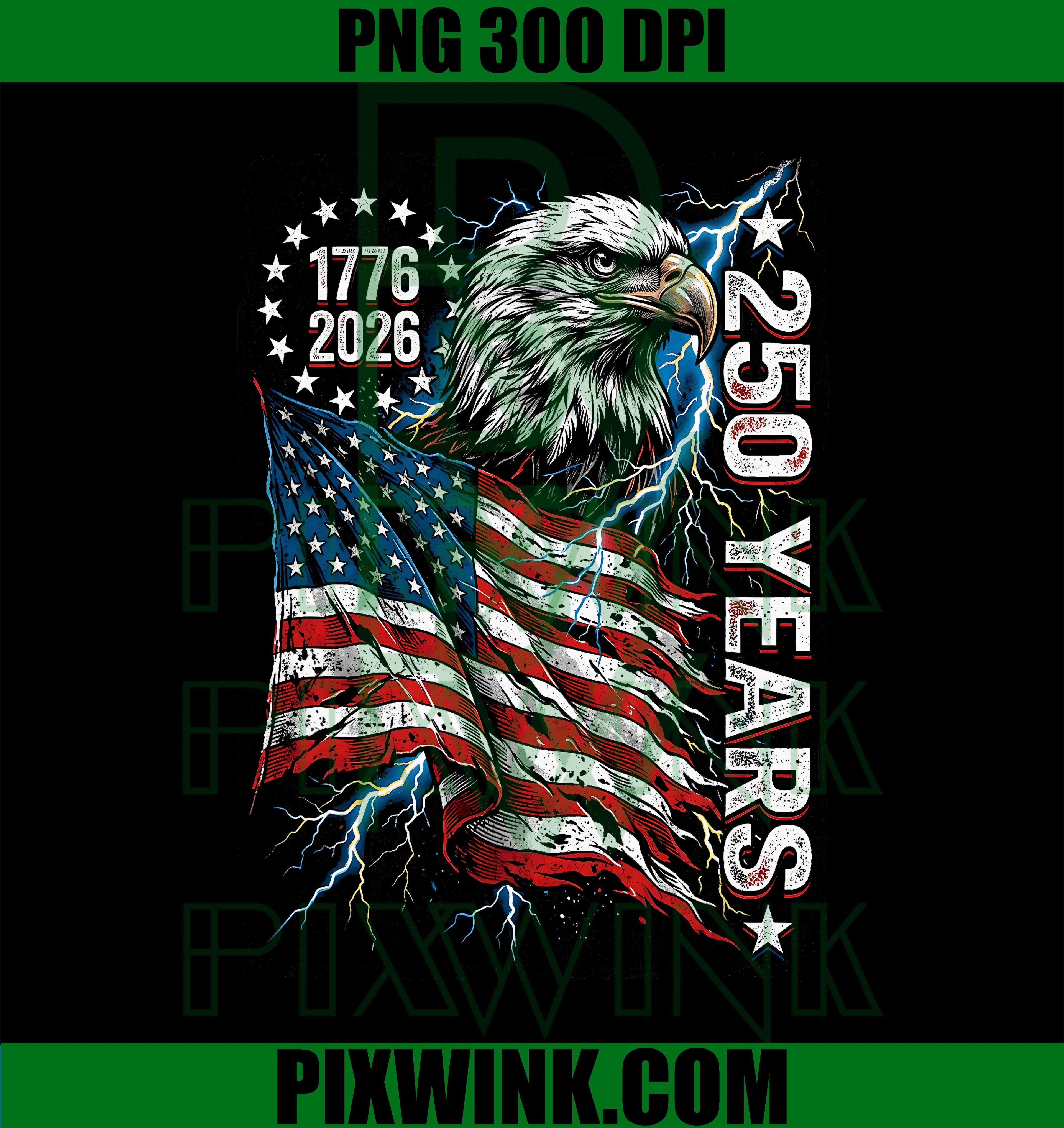 American Flag 250 PNG, 250 Years Anniversary PNG, USA Patriotic Flag PNG