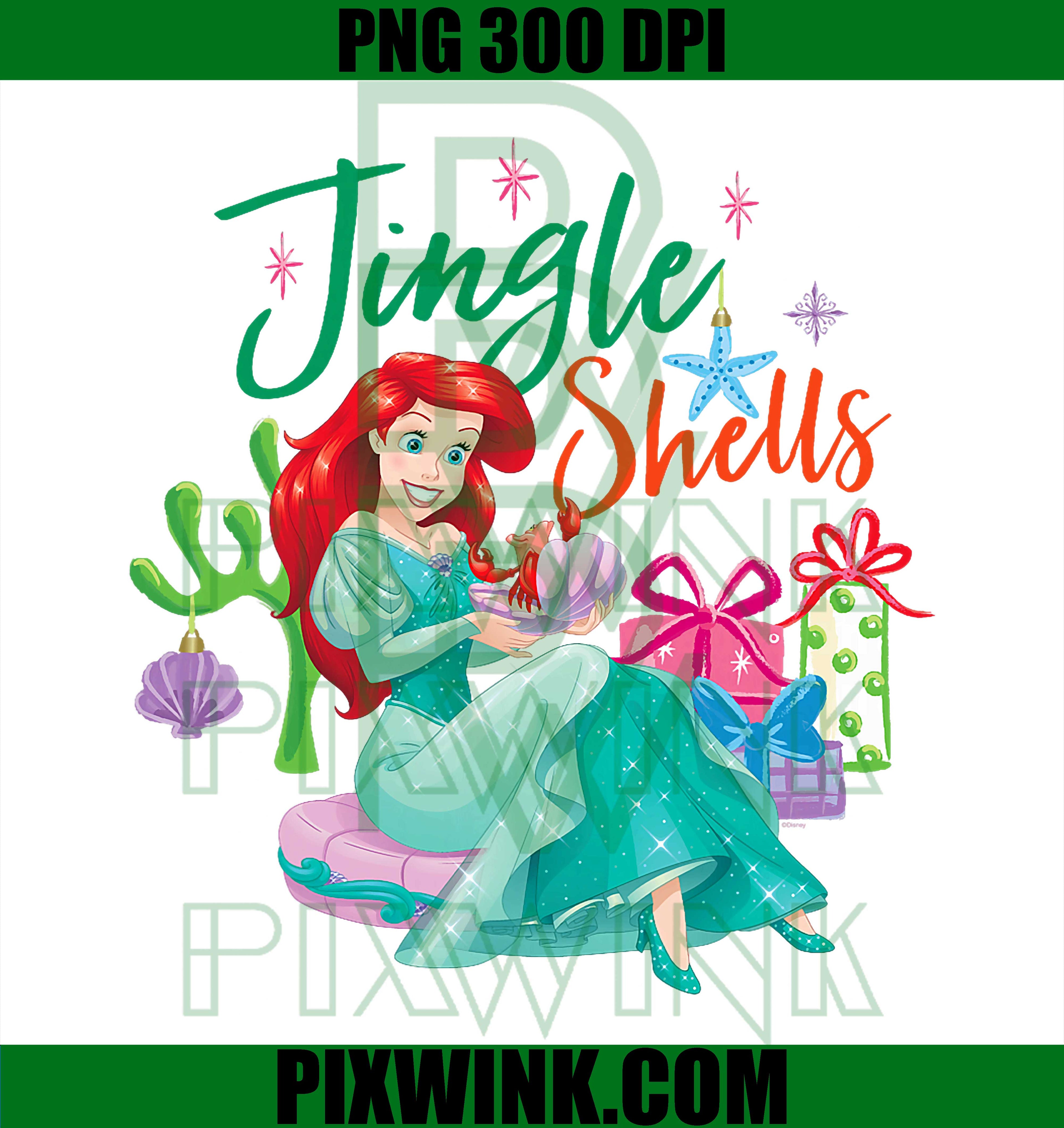 Disney Princess Christmas Jingle Shells Little Mermaid Ariel PNG