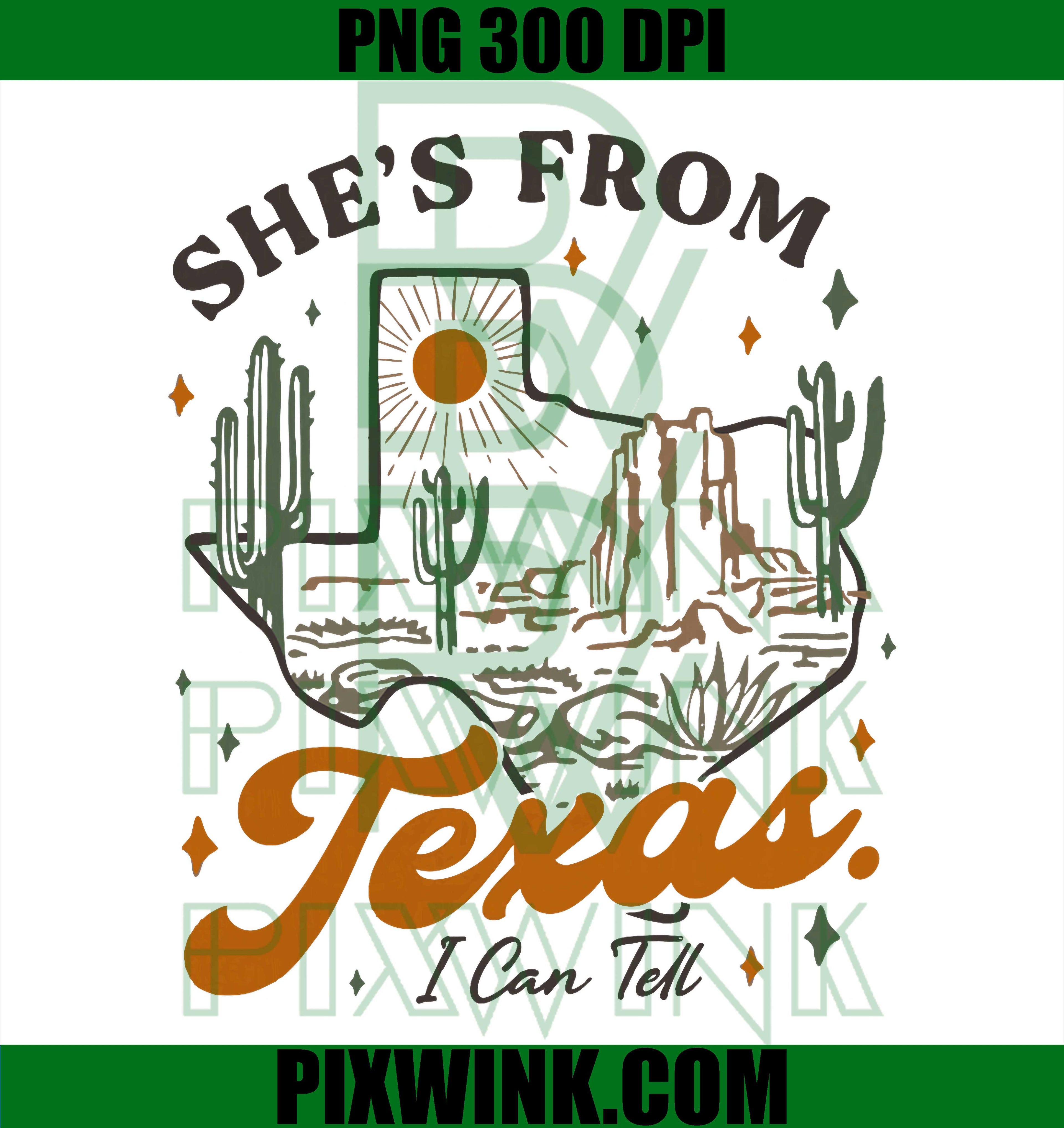Texas Girl Retro Vintage PNG, She Is From Texas Design PNG